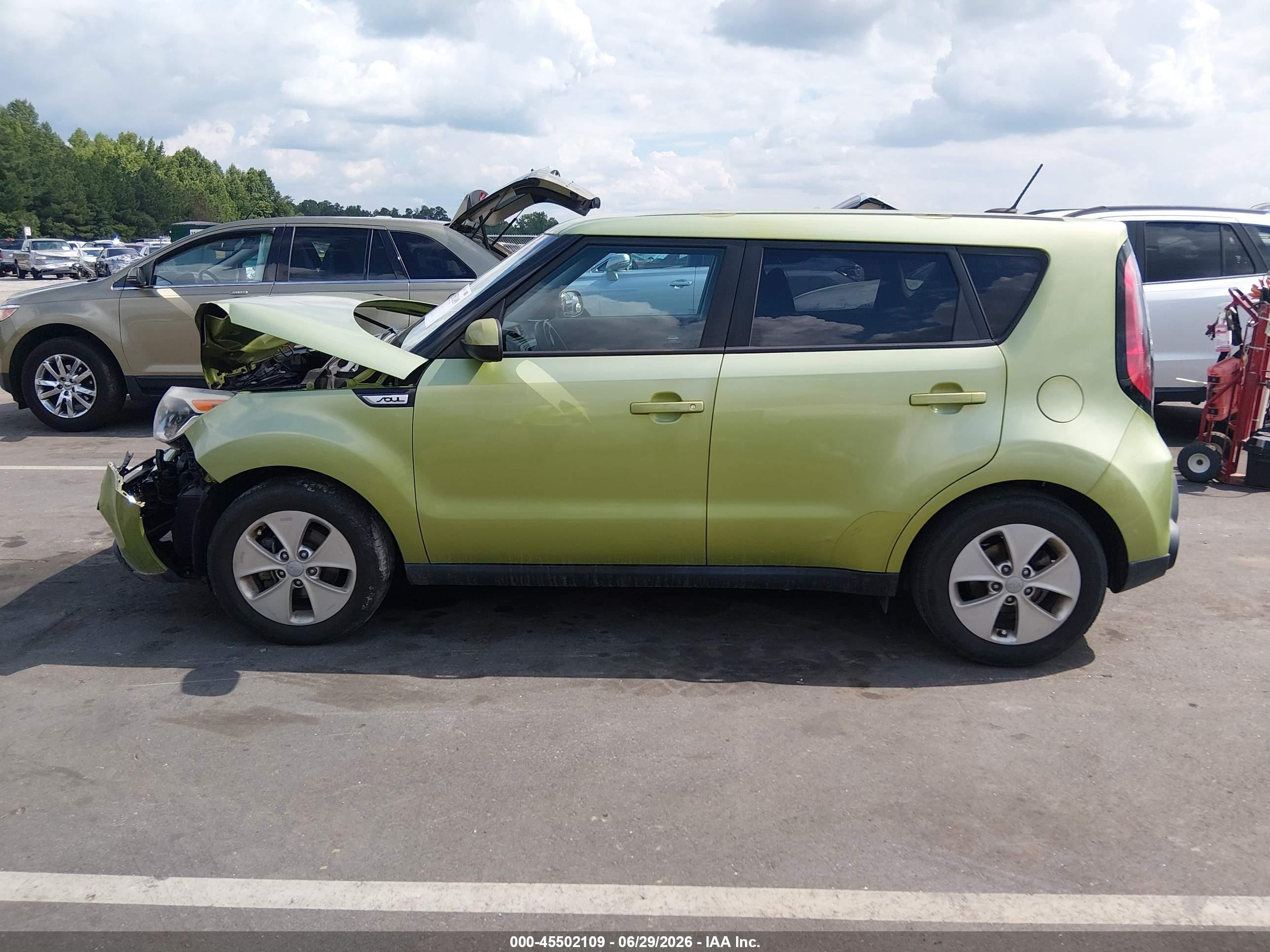 2015 Kia Soul   Green vin: KNDJN2A27F7777941