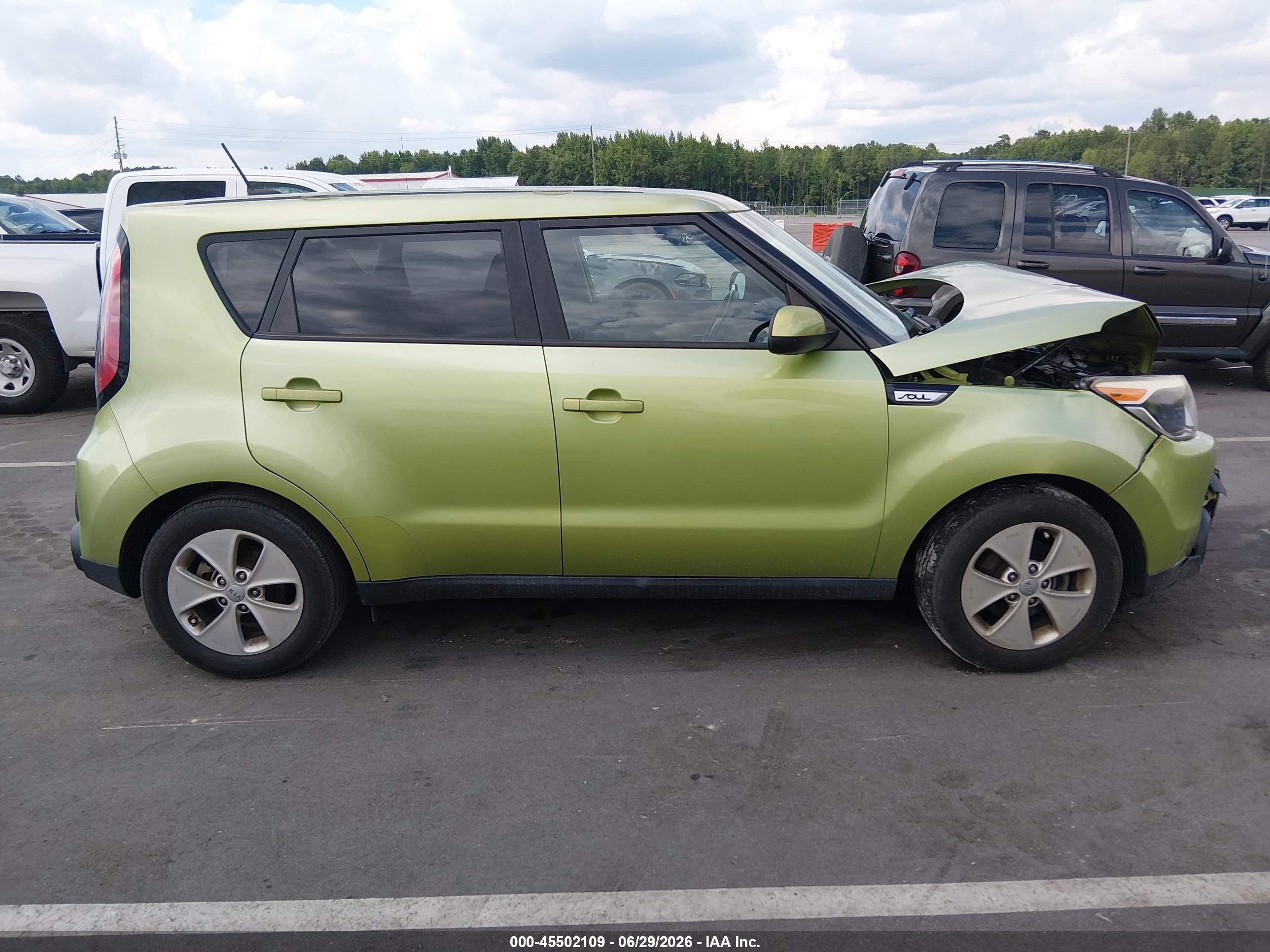 2015 Kia Soul   Green vin: KNDJN2A27F7777941