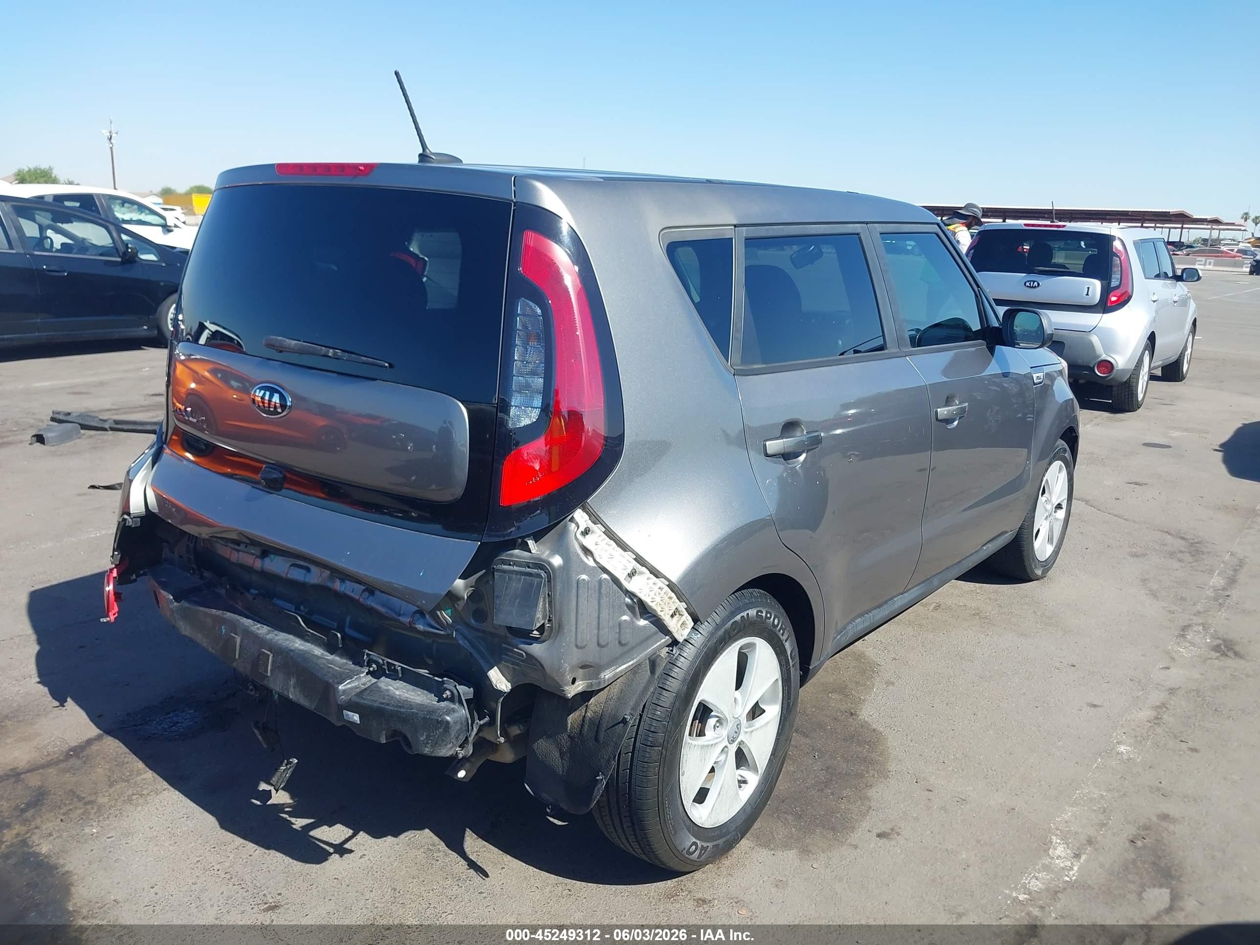 2016 Kia Soul Серый vin: KNDJN2A27G7375161