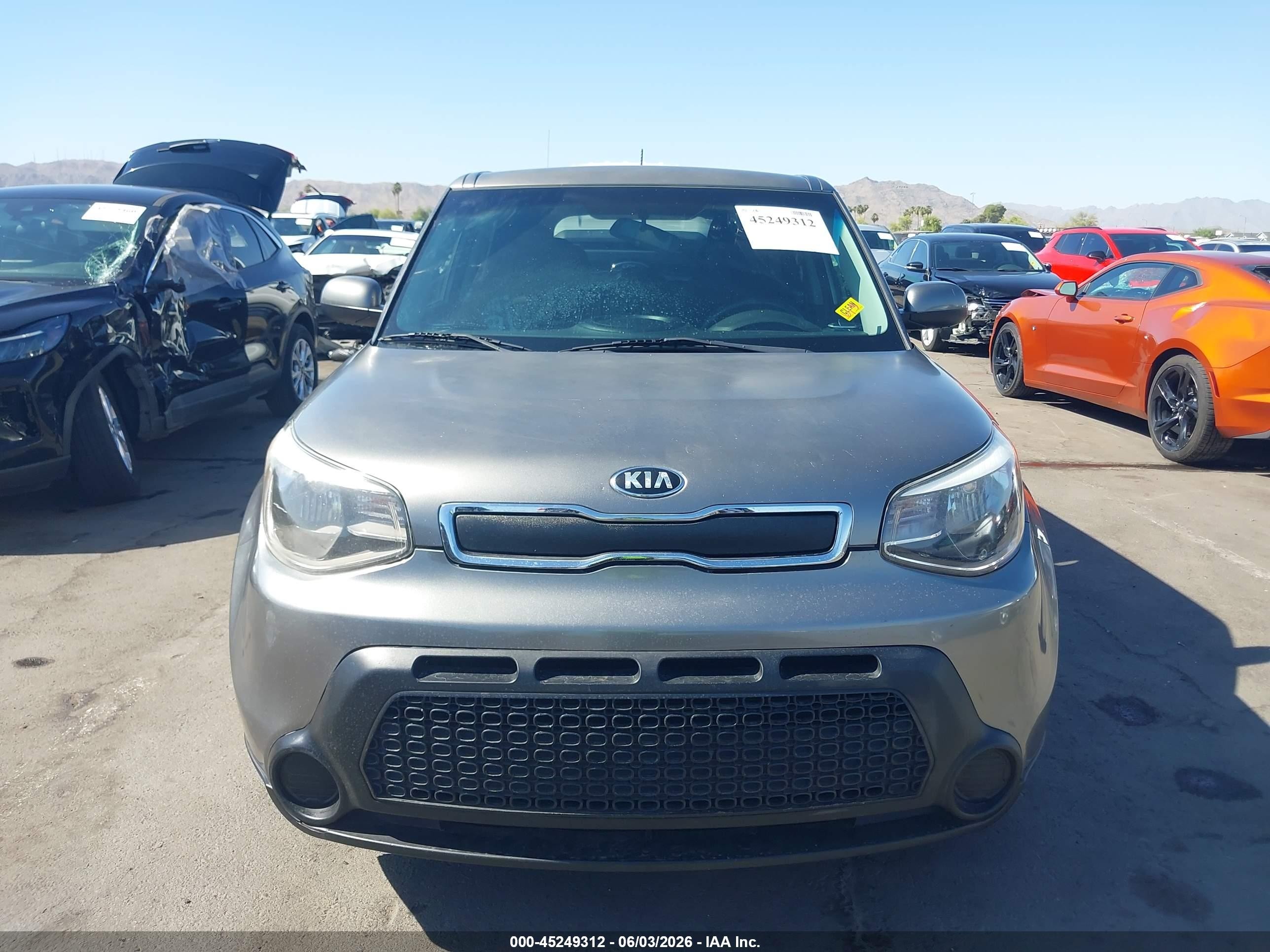 2016 Kia Soul Серый vin: KNDJN2A27G7375161