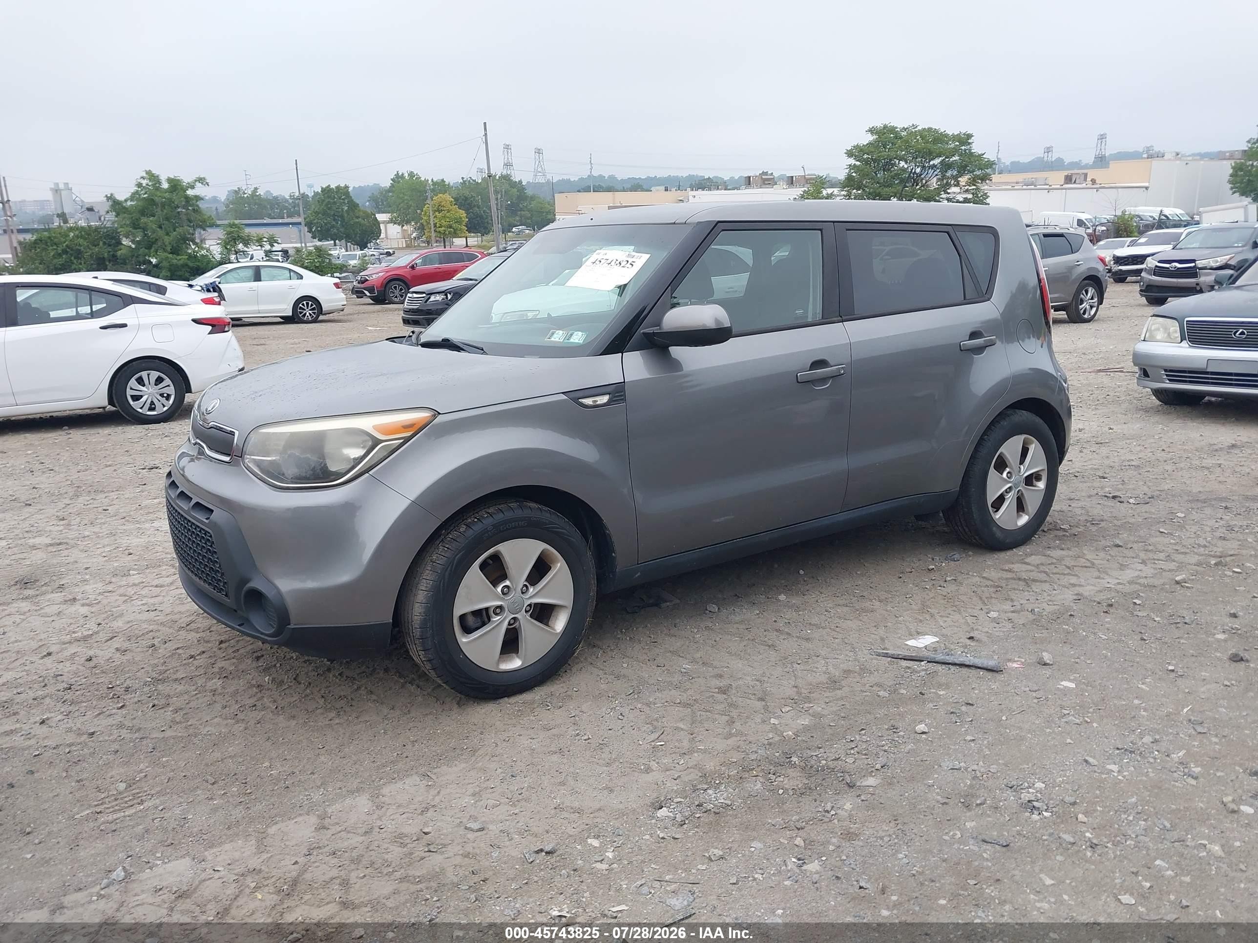 2014 Kia Soul   Gray vin: KNDJN2A28E7010615