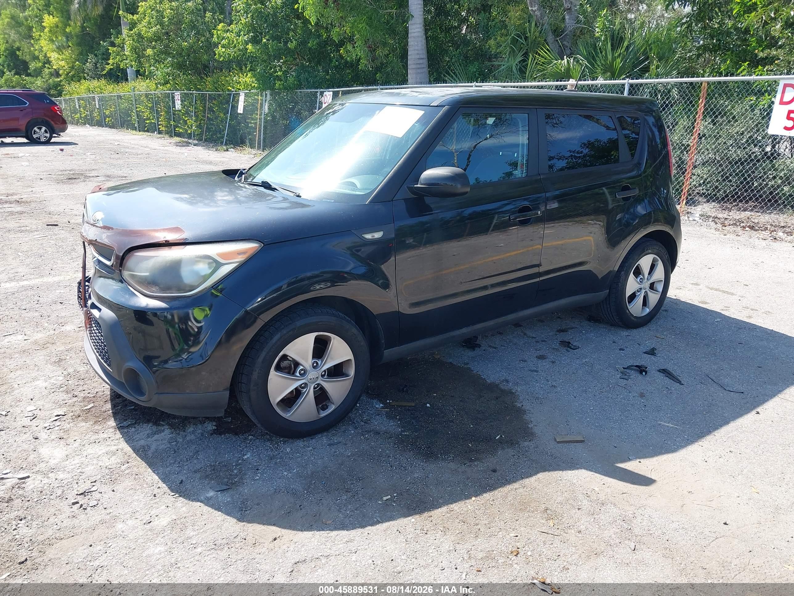 2014 Kia Soul   Черный vin: KNDJN2A28E7734322