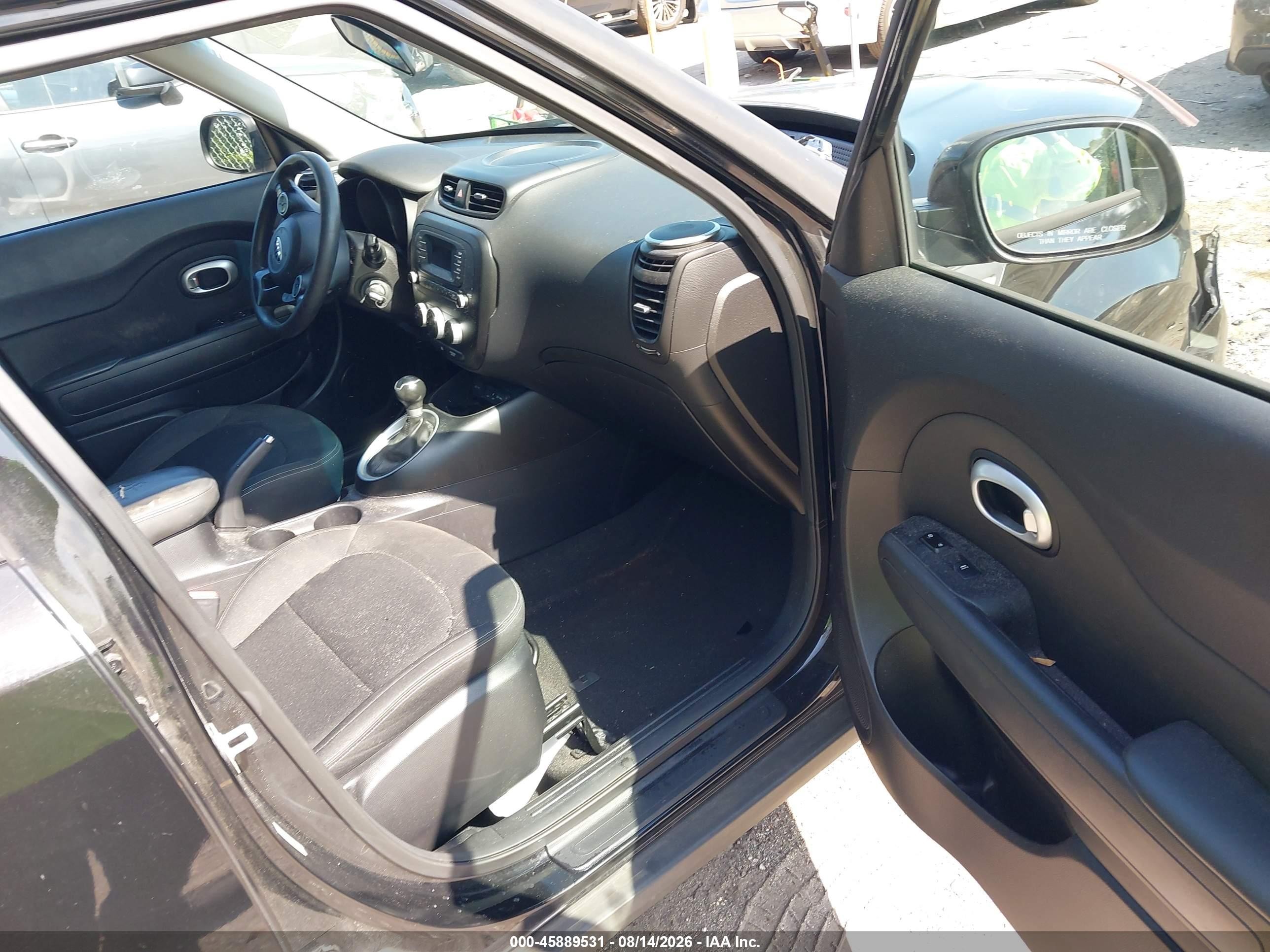 2014 Kia Soul   Черный vin: KNDJN2A28E7734322