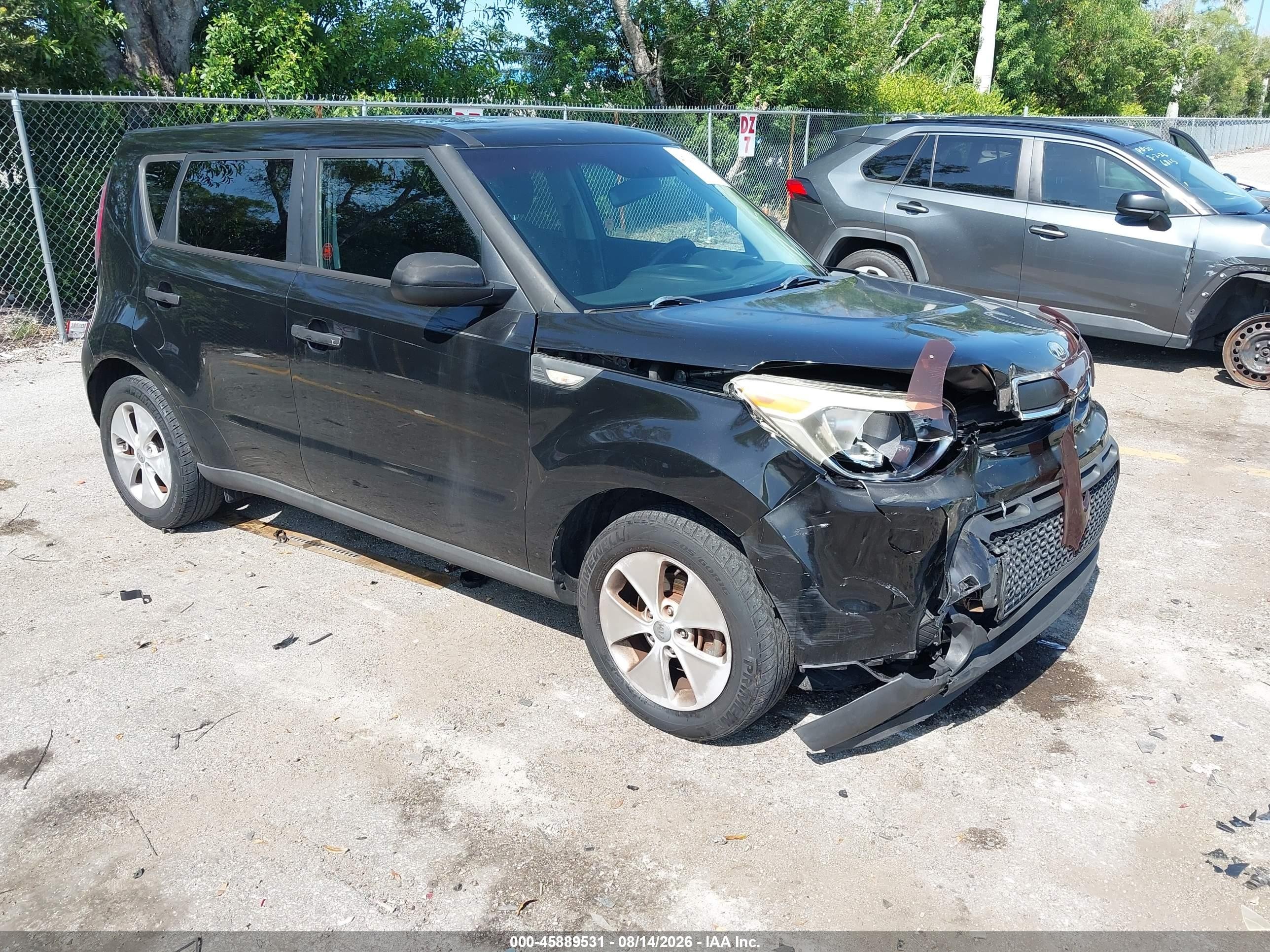 2014 Kia Soul   Черный vin: KNDJN2A28E7734322