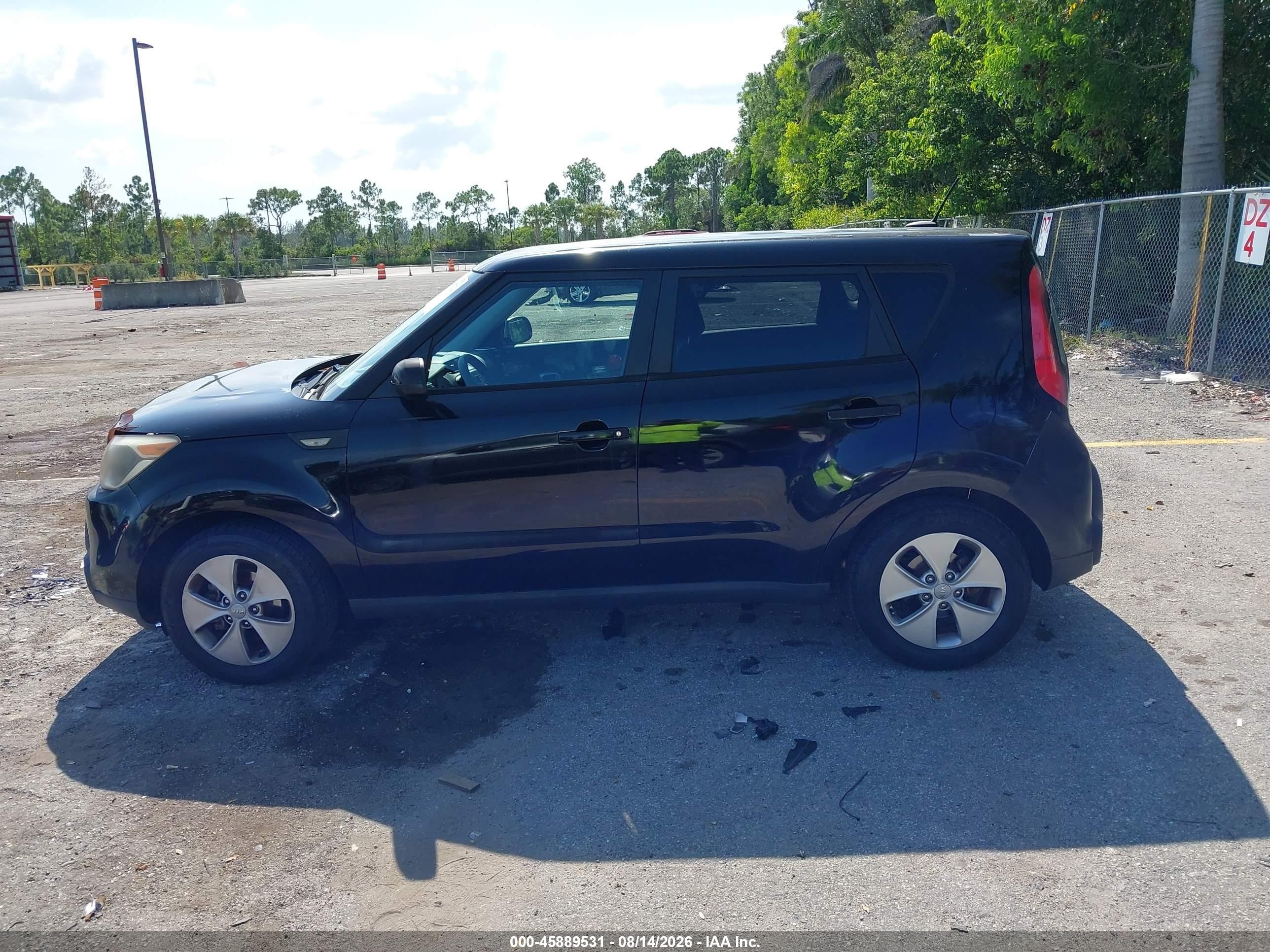 2014 Kia Soul   Черный vin: KNDJN2A28E7734322