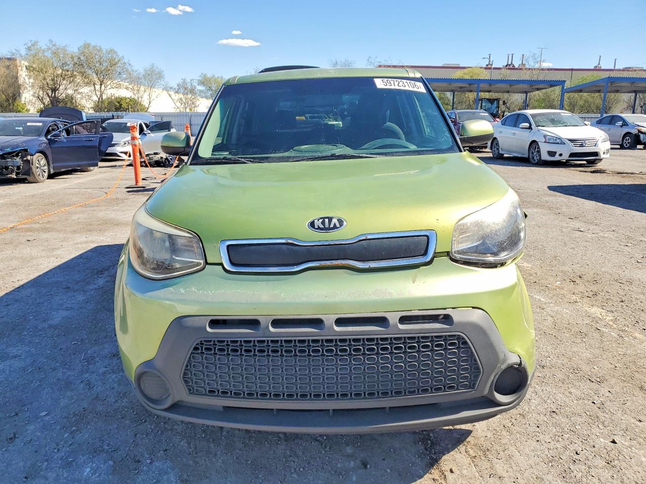2014 Kia Soul Base Зеленый vin: KNDJN2A28E7743716