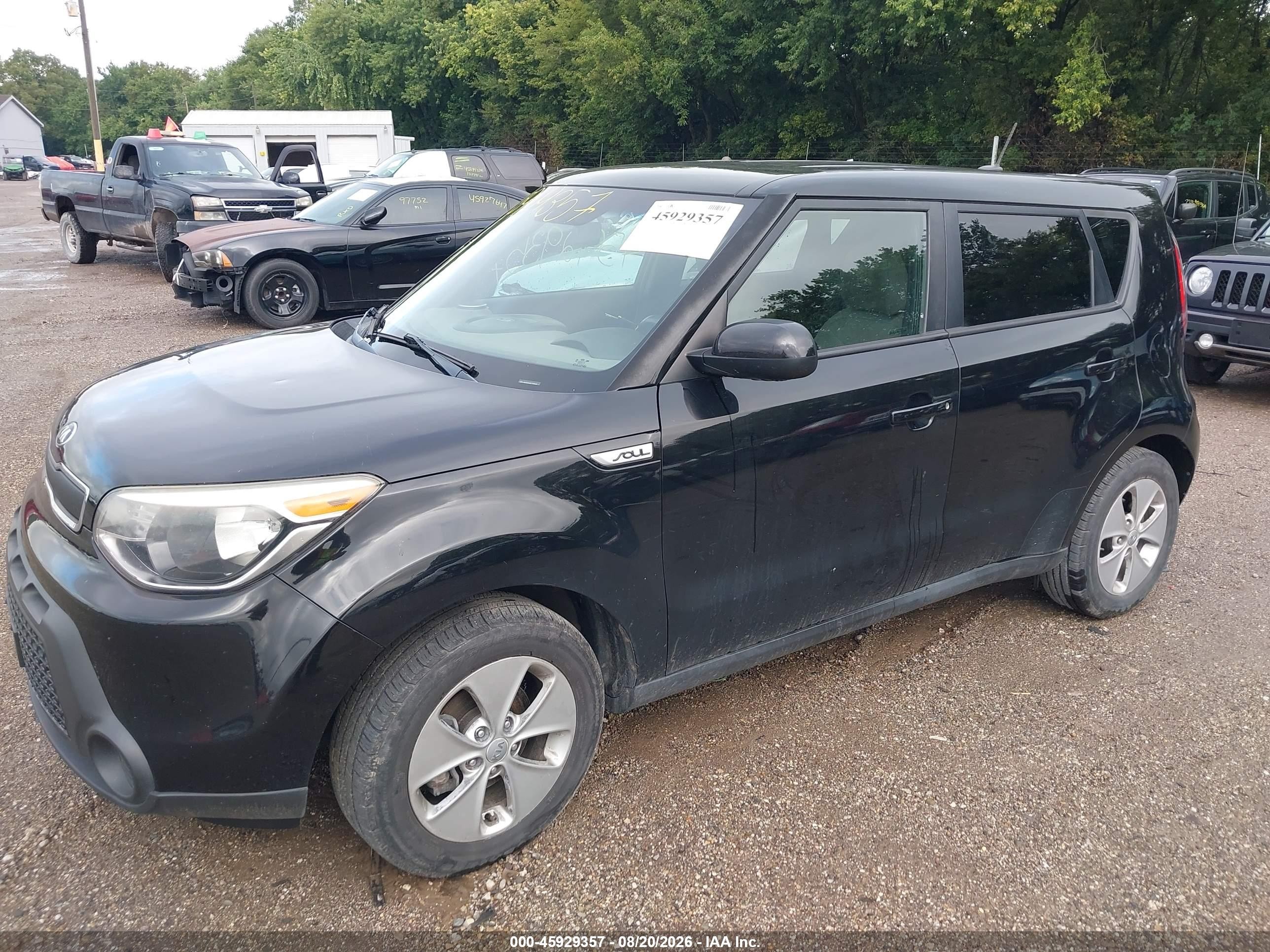 2015 Kia Soul   Черный vin: KNDJN2A28F7119545