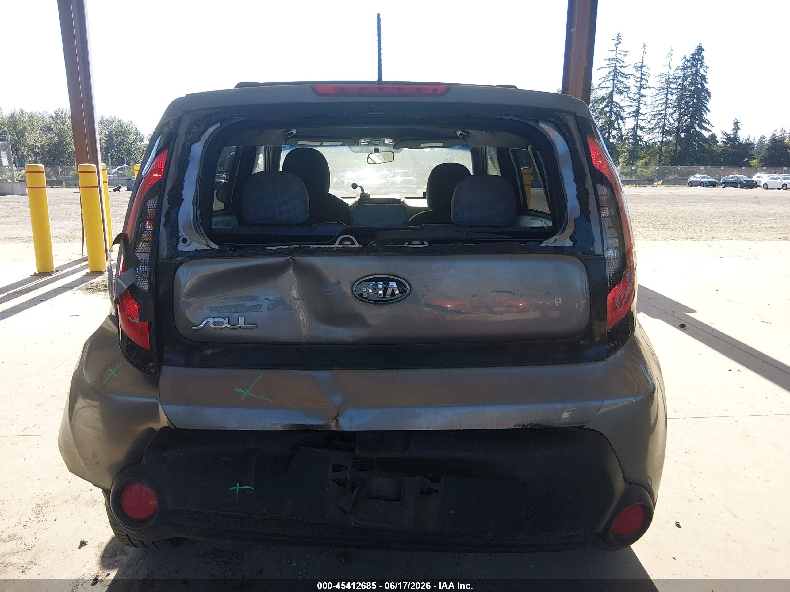 2015 Kia Soul   Gray vin: KNDJN2A28F7123482