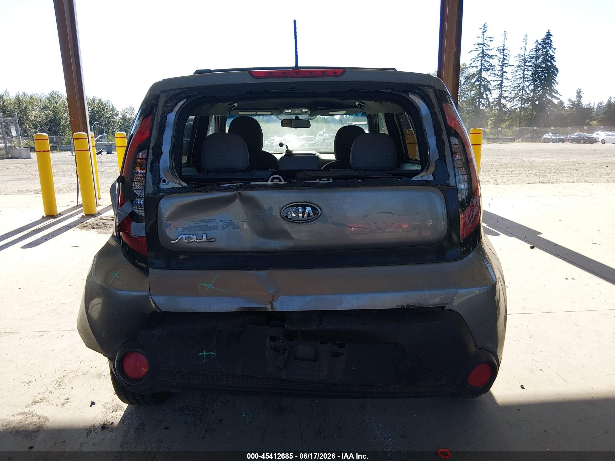 2015 Kia Soul   Gray vin: KNDJN2A28F7123482