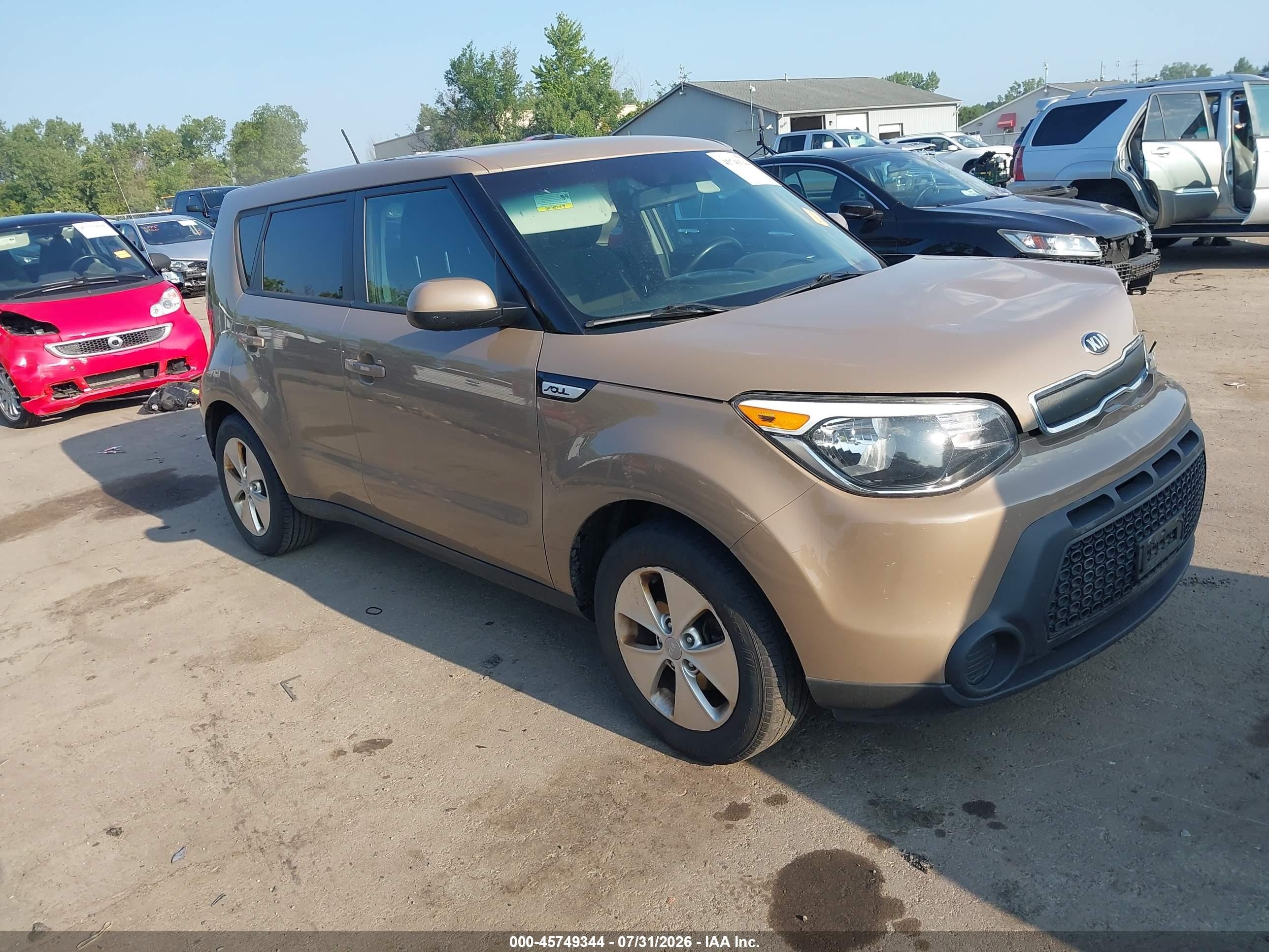 2015 Kia Soul   Коричневый vin: KNDJN2A28F7124826