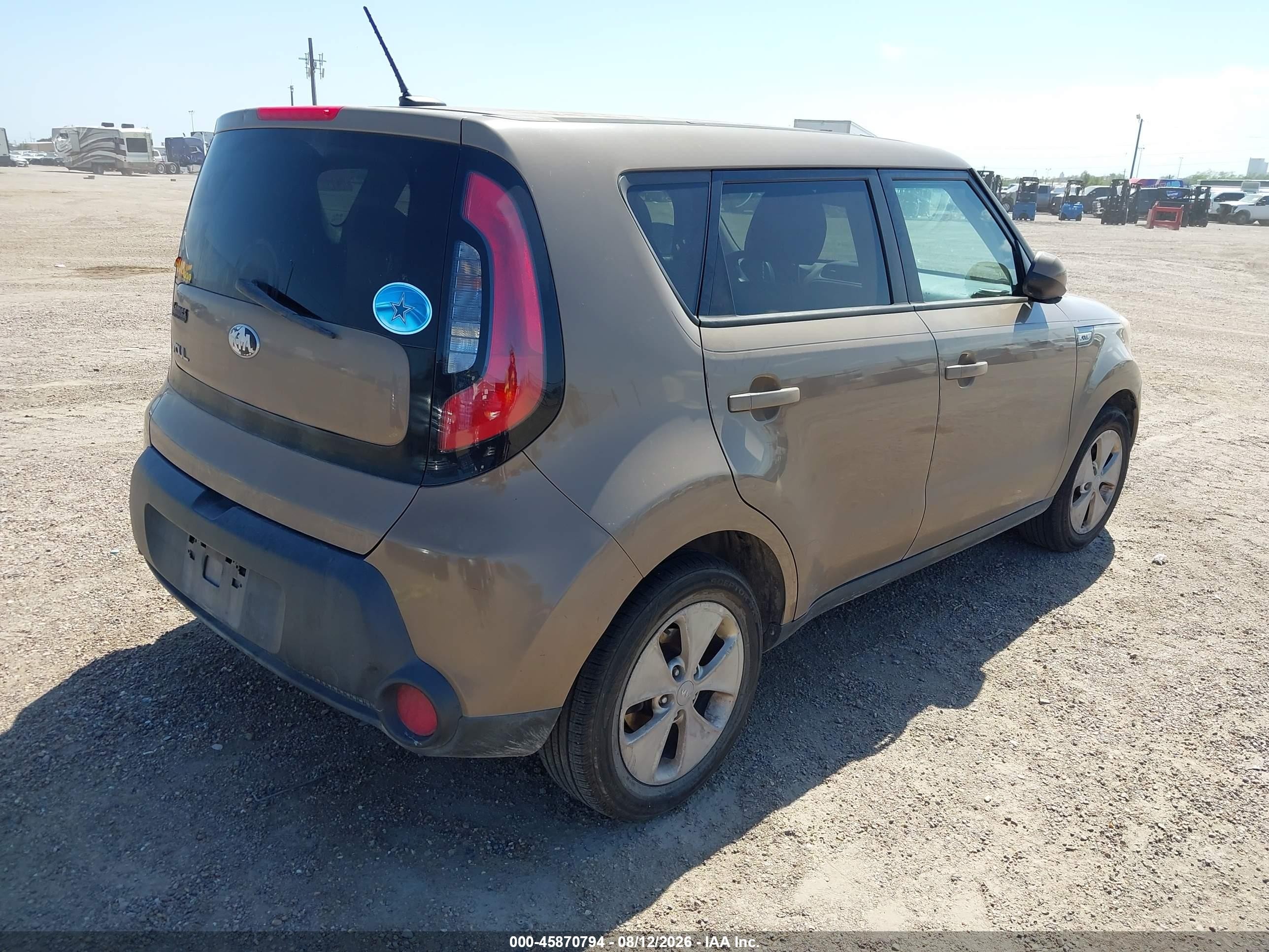 2015 Kia Soul   Brown vin: KNDJN2A28F7129346
