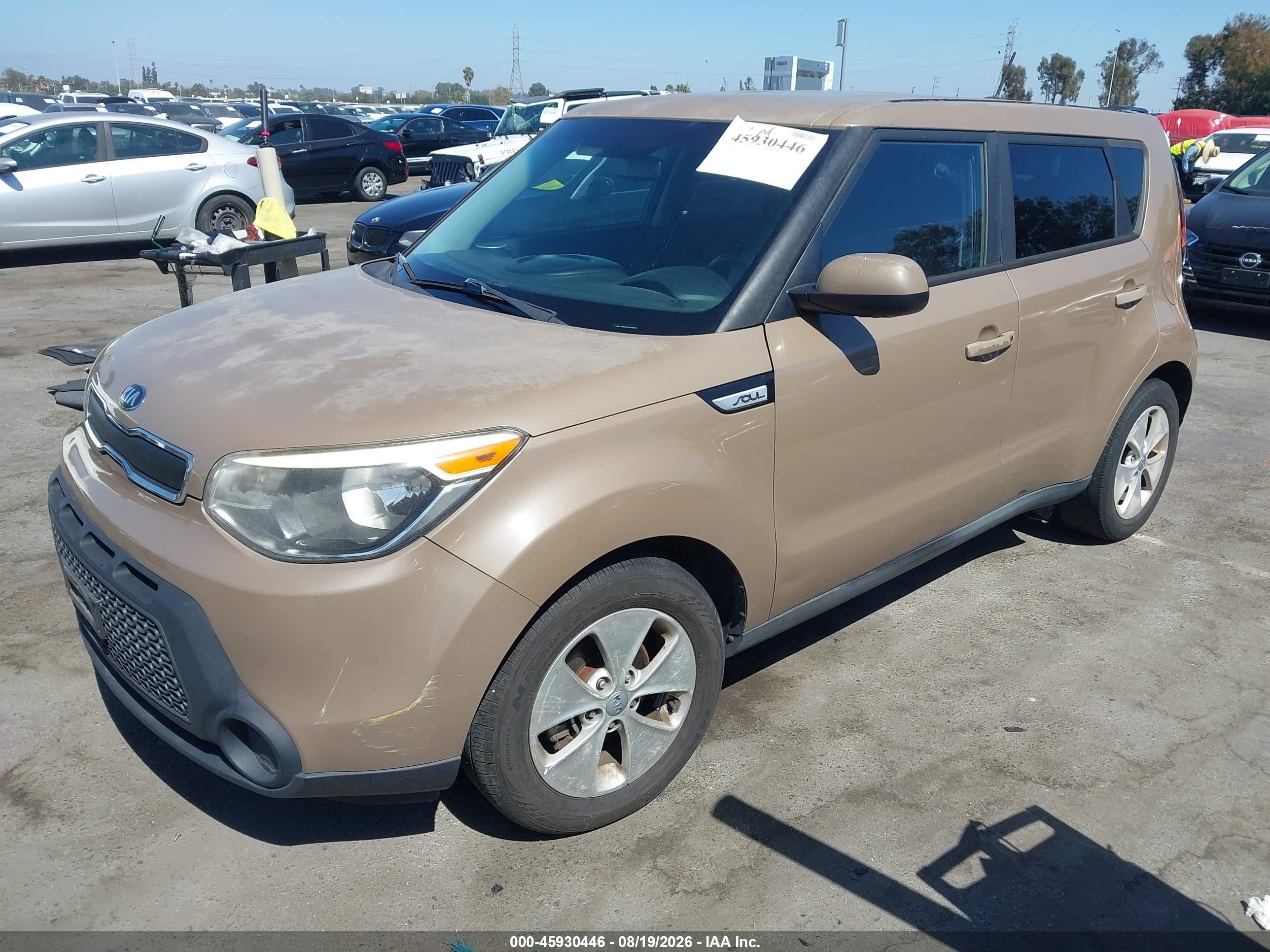 2015 Kia Soul   Brown vin: KNDJN2A28F7132537