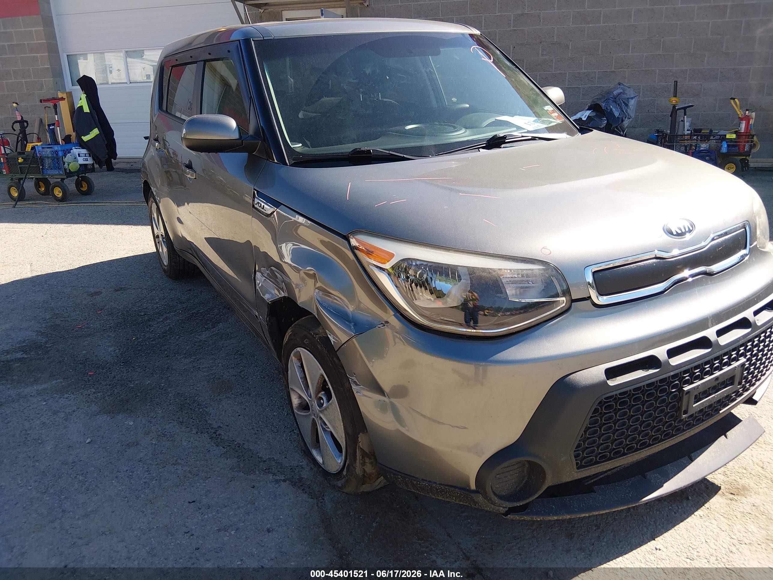 2015 Kia Soul   Gray vin: KNDJN2A28F7169572