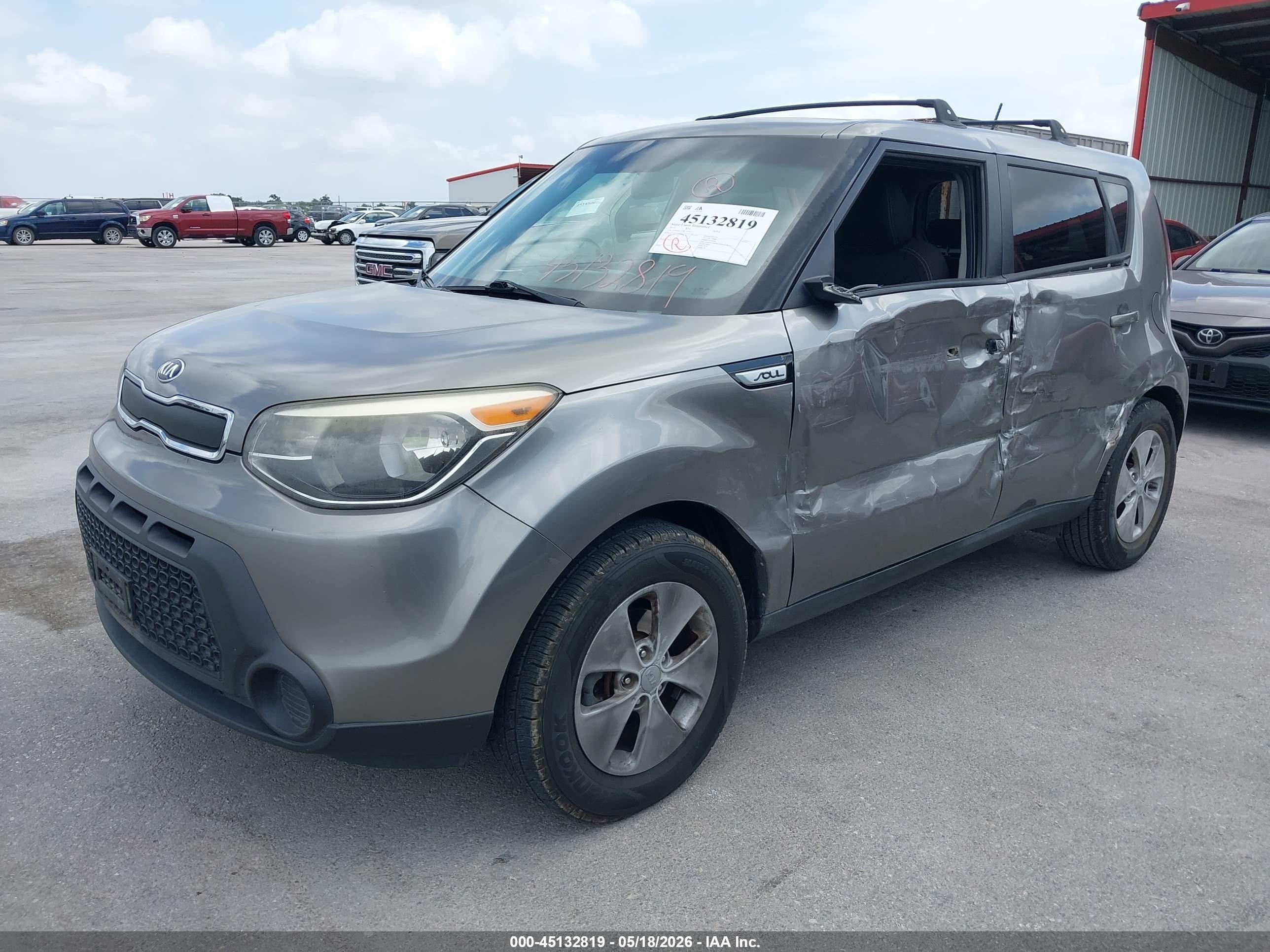 2015 Kia Soul   Gray vin: KNDJN2A28F7222514