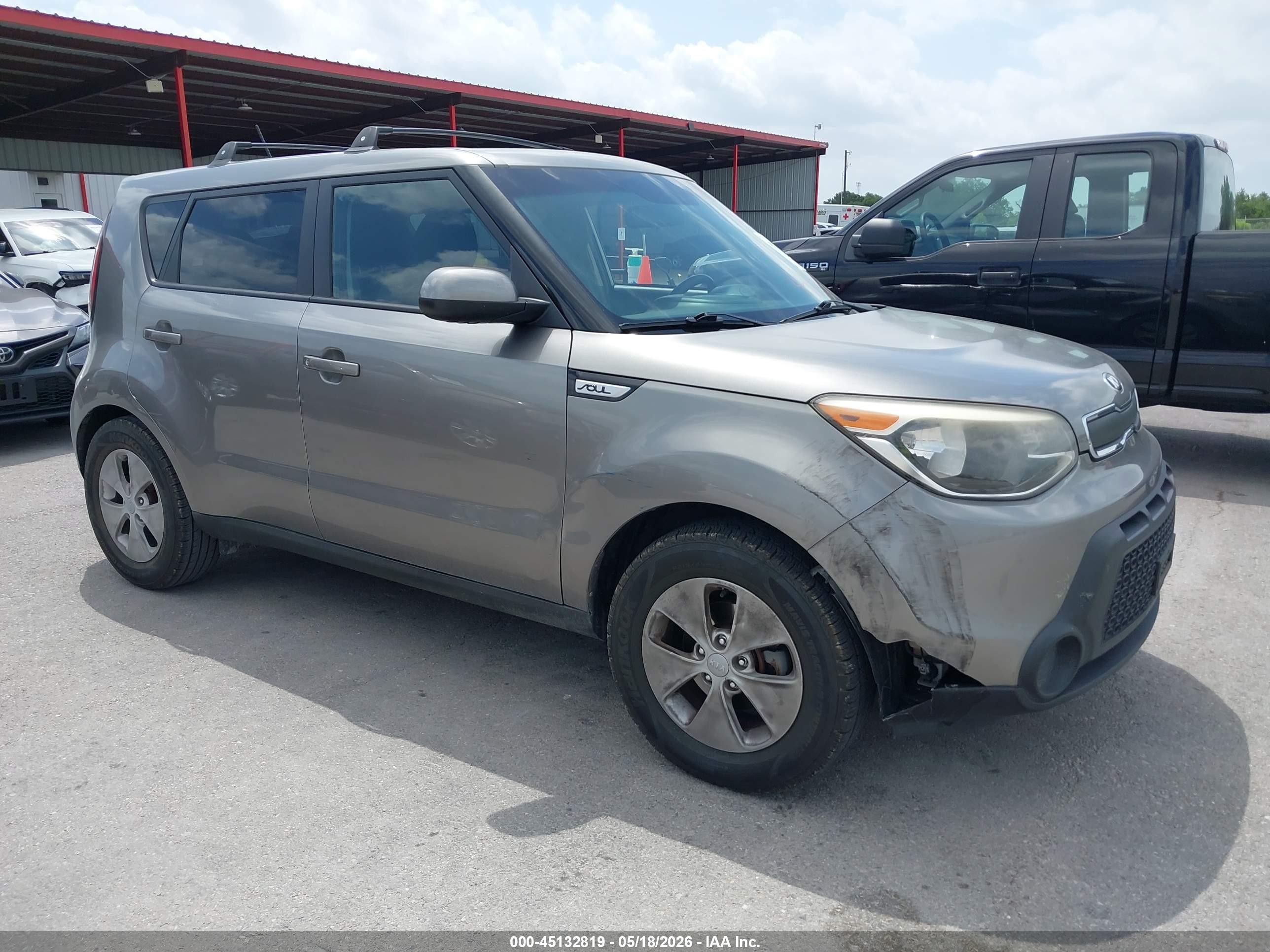 2015 Kia Soul   Gray vin: KNDJN2A28F7222514