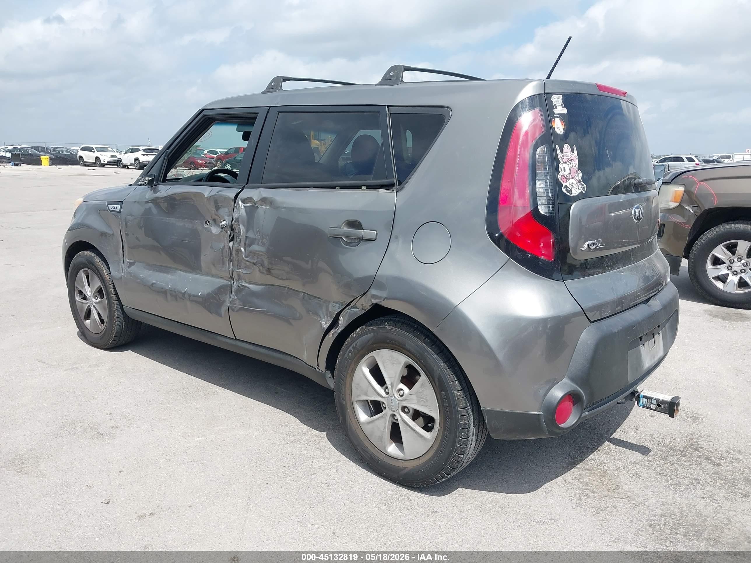 2015 Kia Soul   Gray vin: KNDJN2A28F7222514