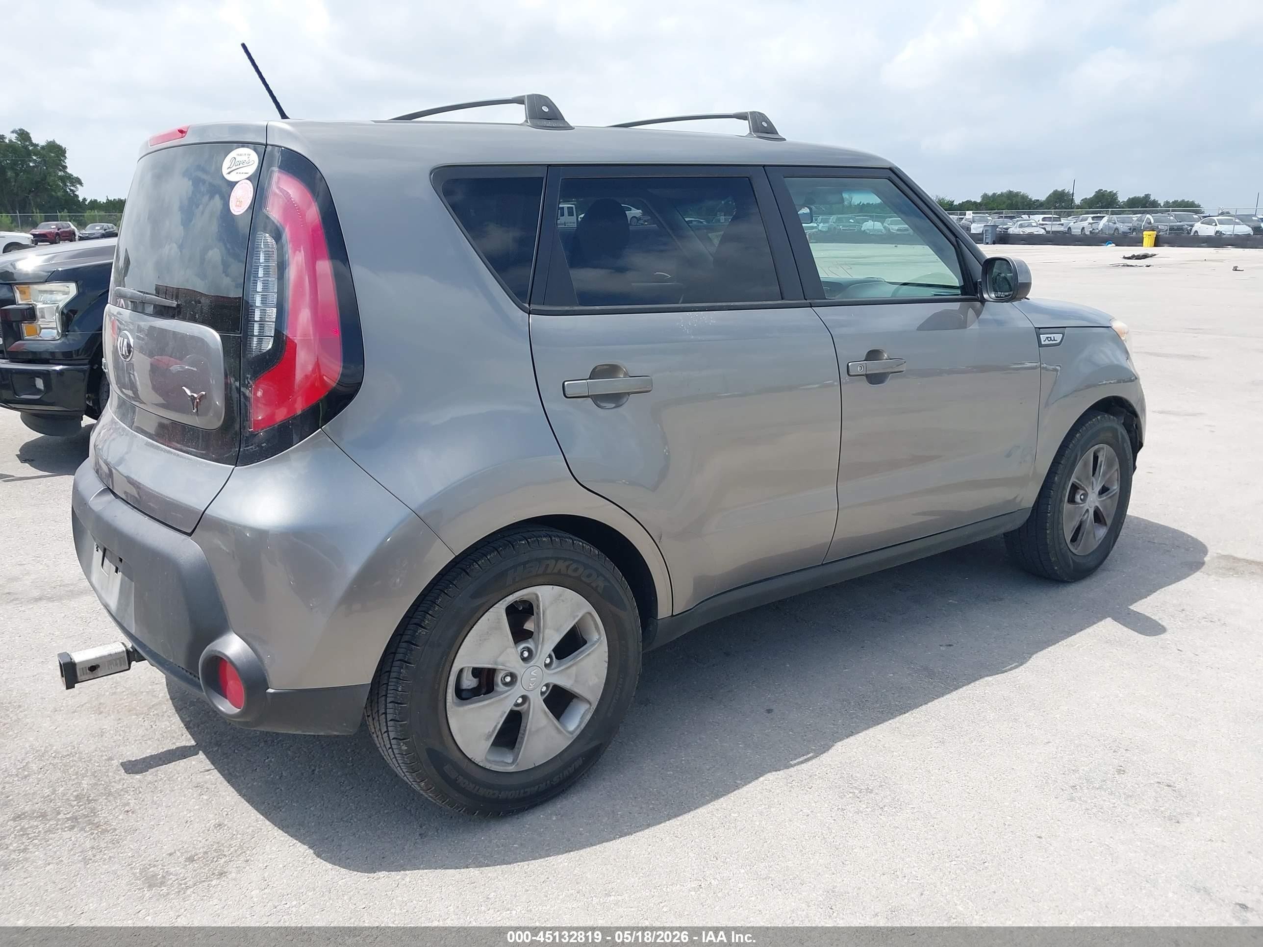 2015 Kia Soul   Gray vin: KNDJN2A28F7222514