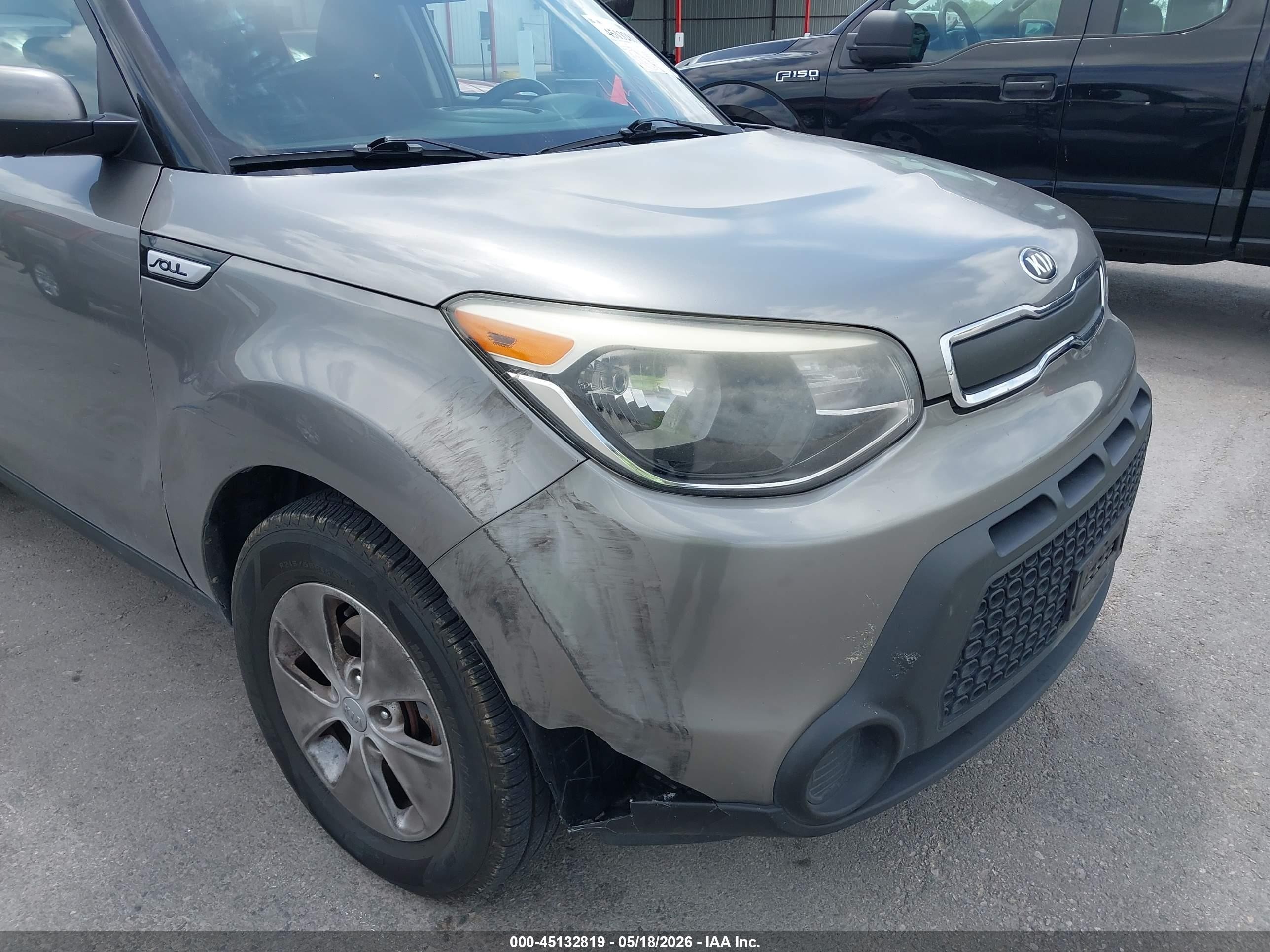 2015 Kia Soul   Gray vin: KNDJN2A28F7222514