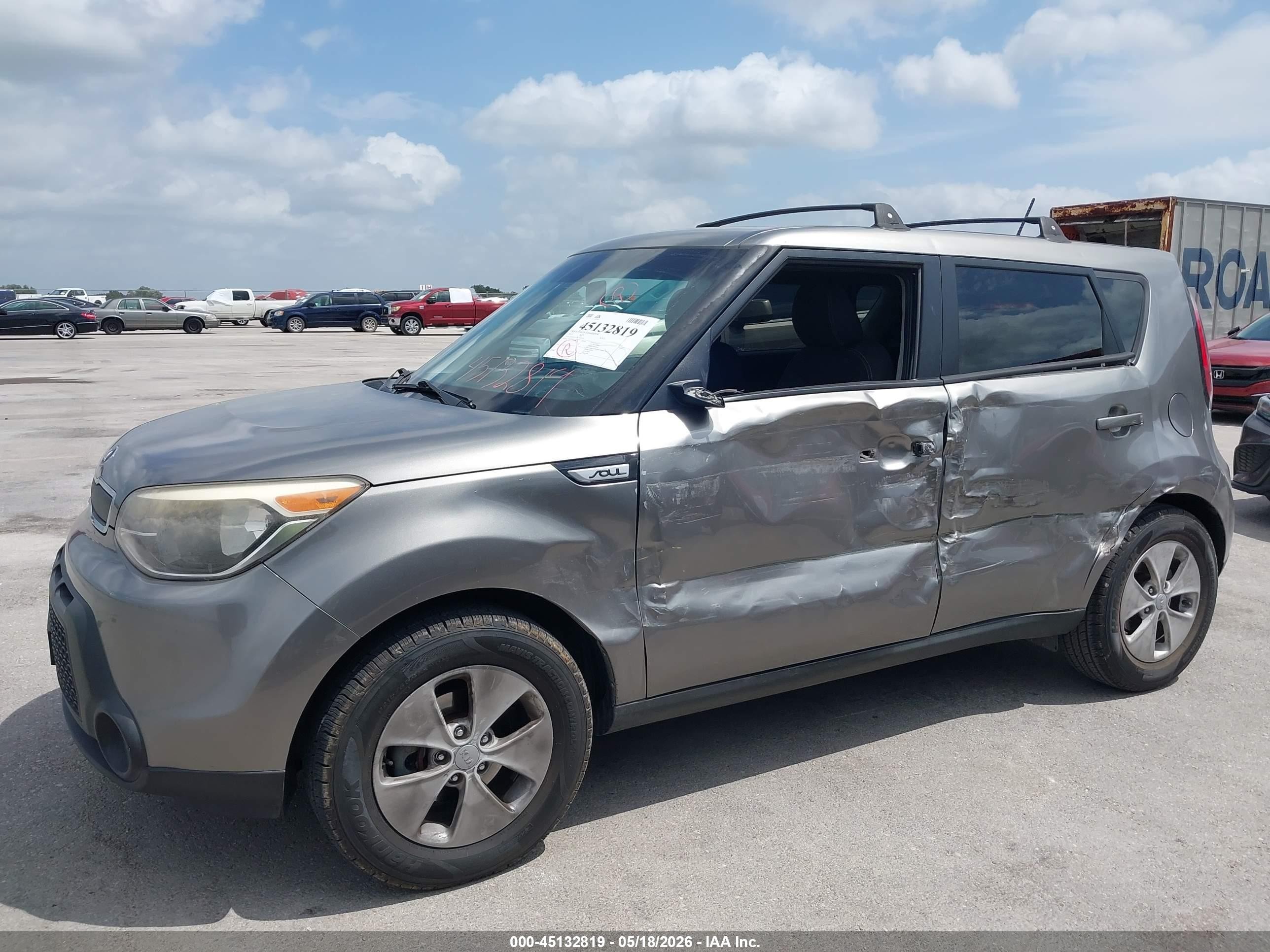 2015 Kia Soul   Gray vin: KNDJN2A28F7222514