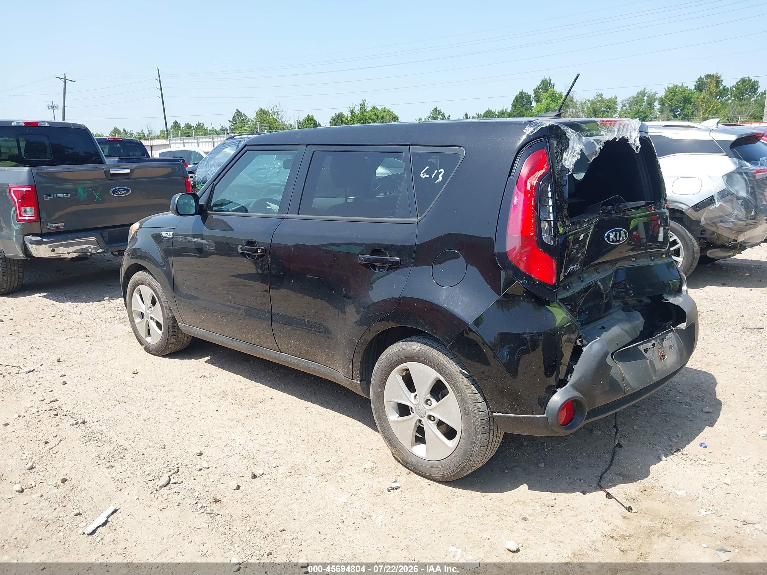2015 Kia Soul   Black vin: KNDJN2A28F7774787