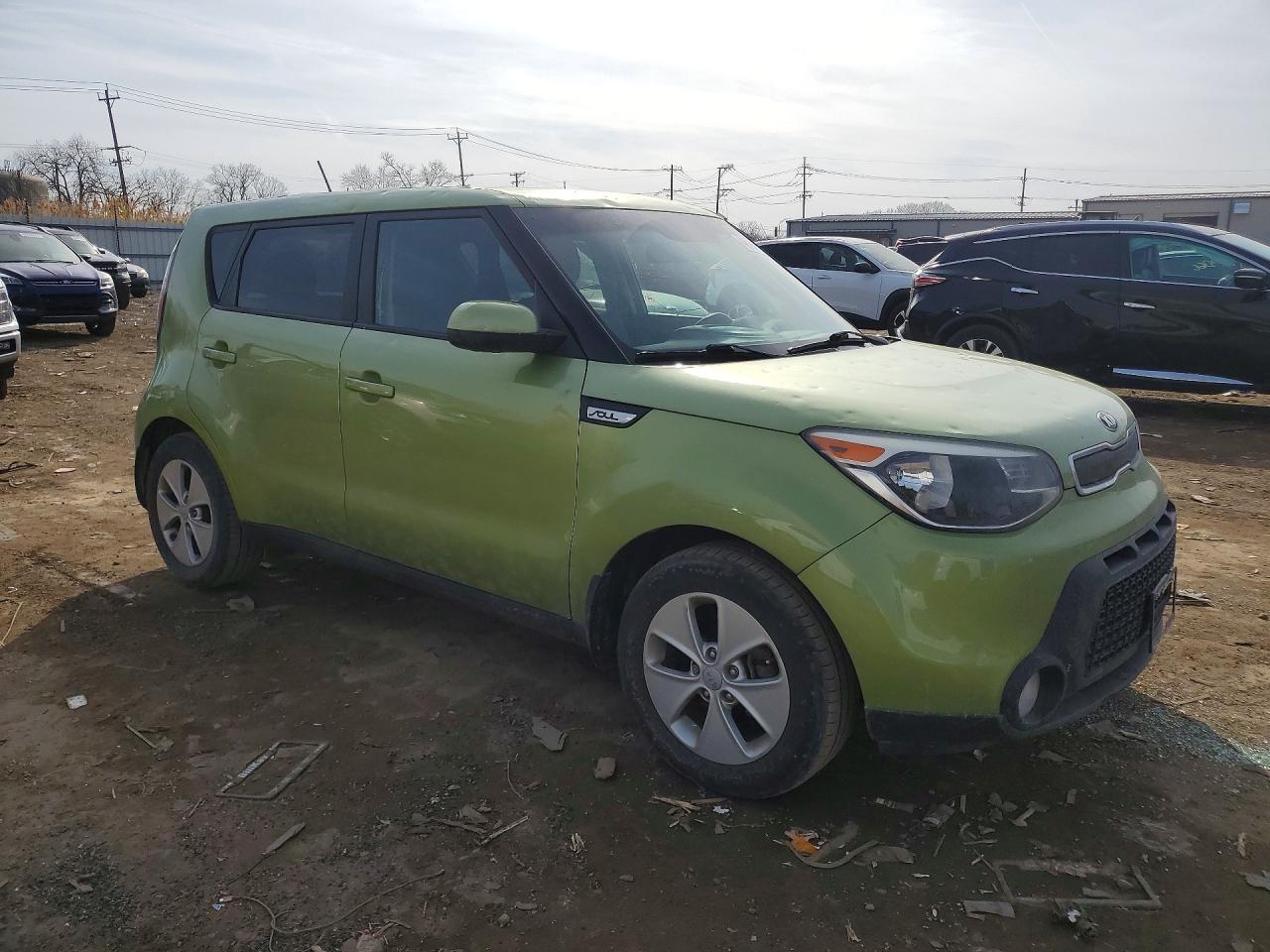 2015 Kia Soul Base Зеленый vin: KNDJN2A28F7802751