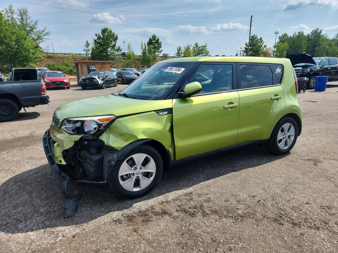 2014 Kia Soul Base Green vin: KNDJN2A29E7713009