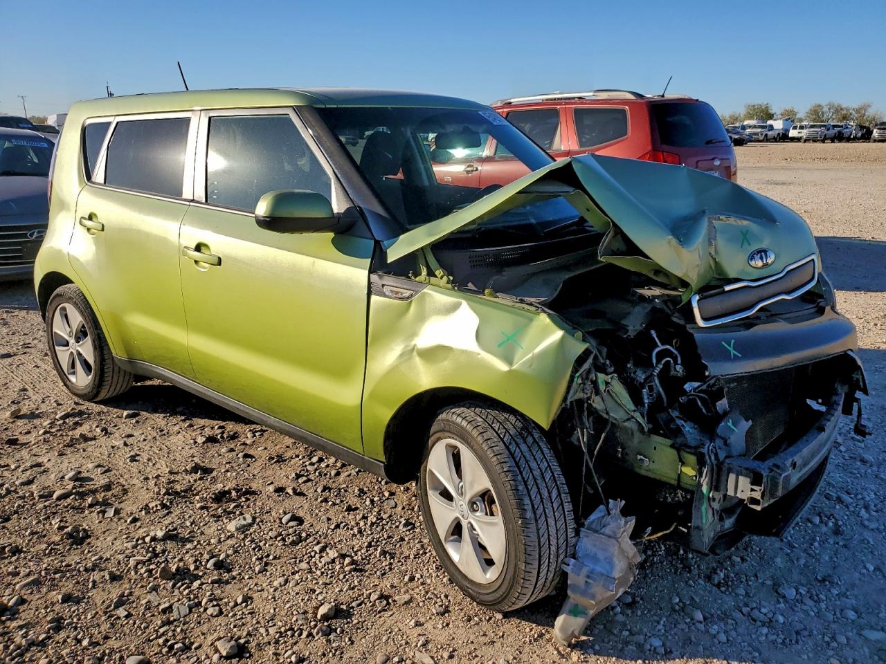 2014 Kia Soul Green vin: KNDJN2A29E7717934