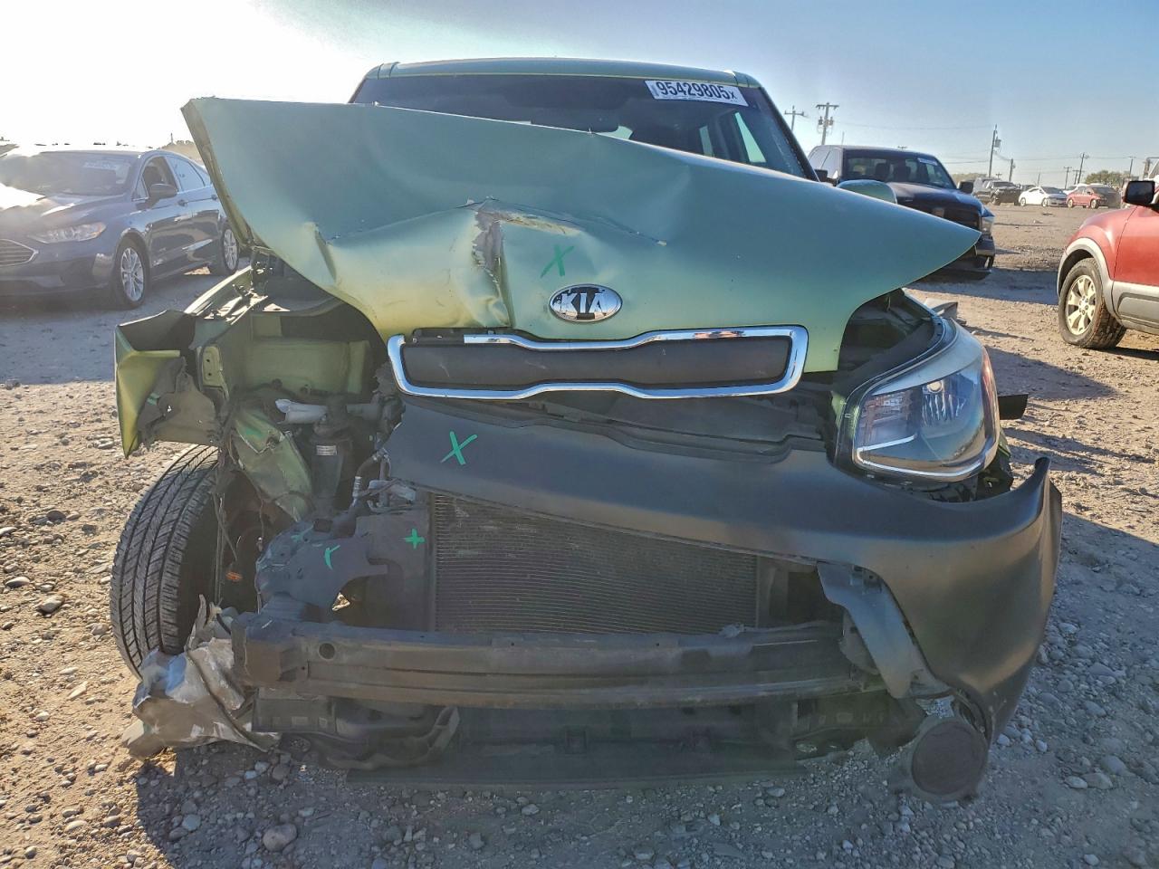 2014 Kia Soul Green vin: KNDJN2A29E7717934