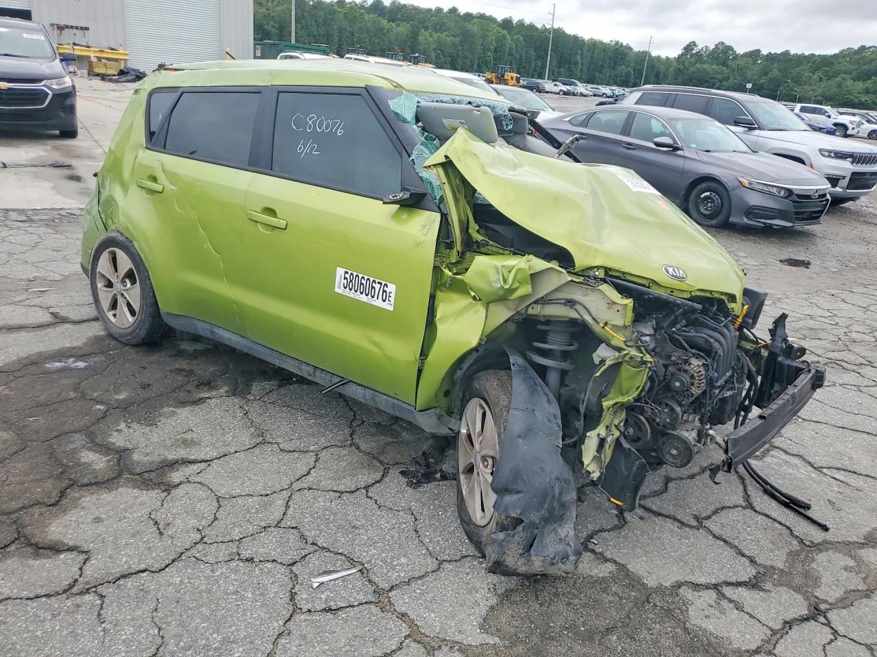 2014 Kia Soul Base Green vin: KNDJN2A29E7739769
