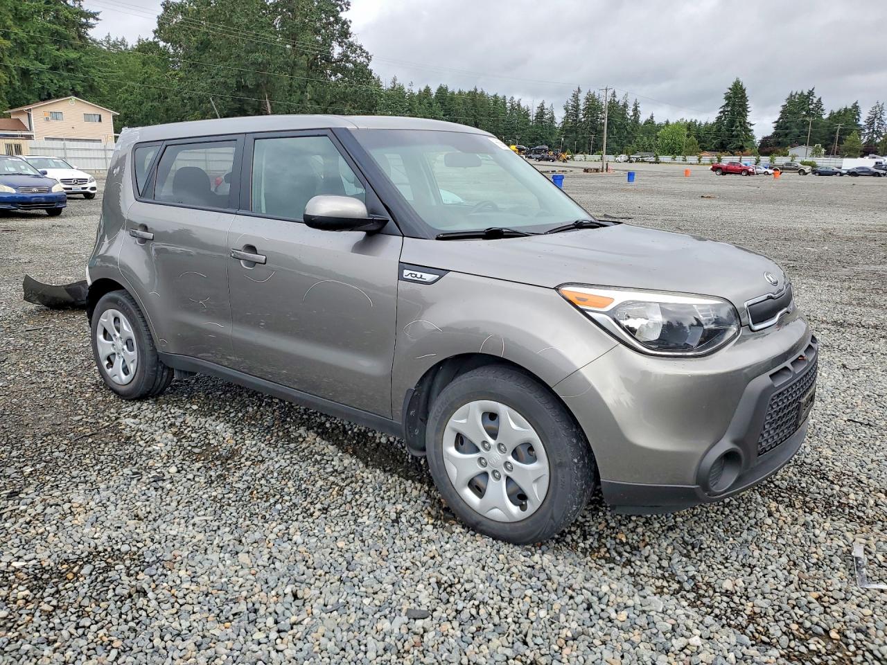 2015 Kia Soul Base Серый vin: KNDJN2A29F7129405