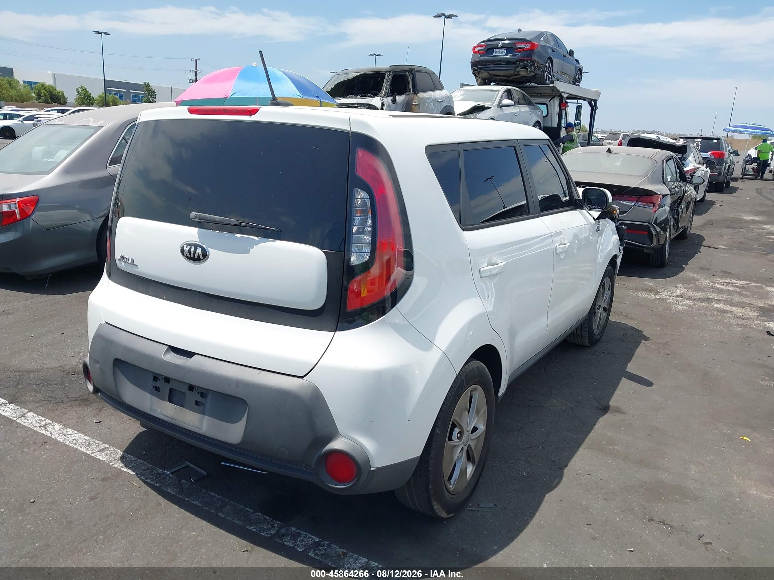2015 Kia Soul   Белый vin: KNDJN2A29F7133308