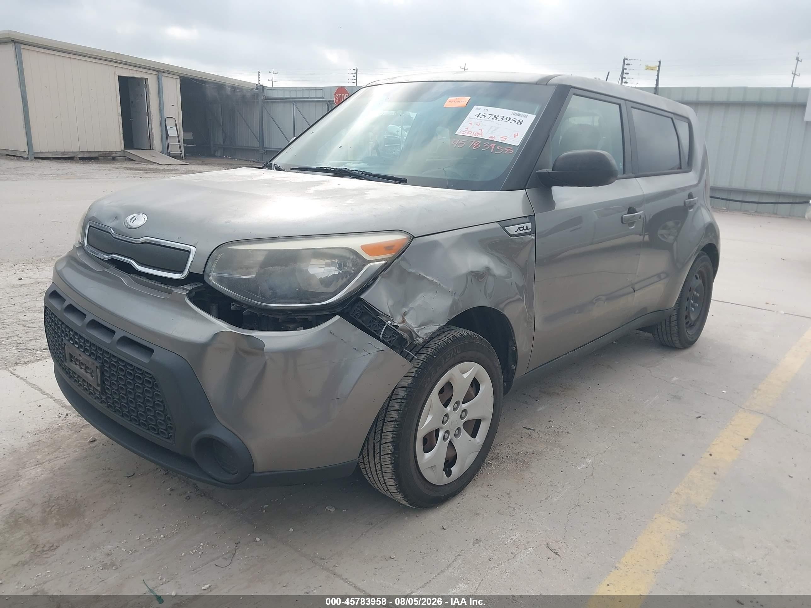 2015 Kia Soul   Gray vin: KNDJN2A29F7154966
