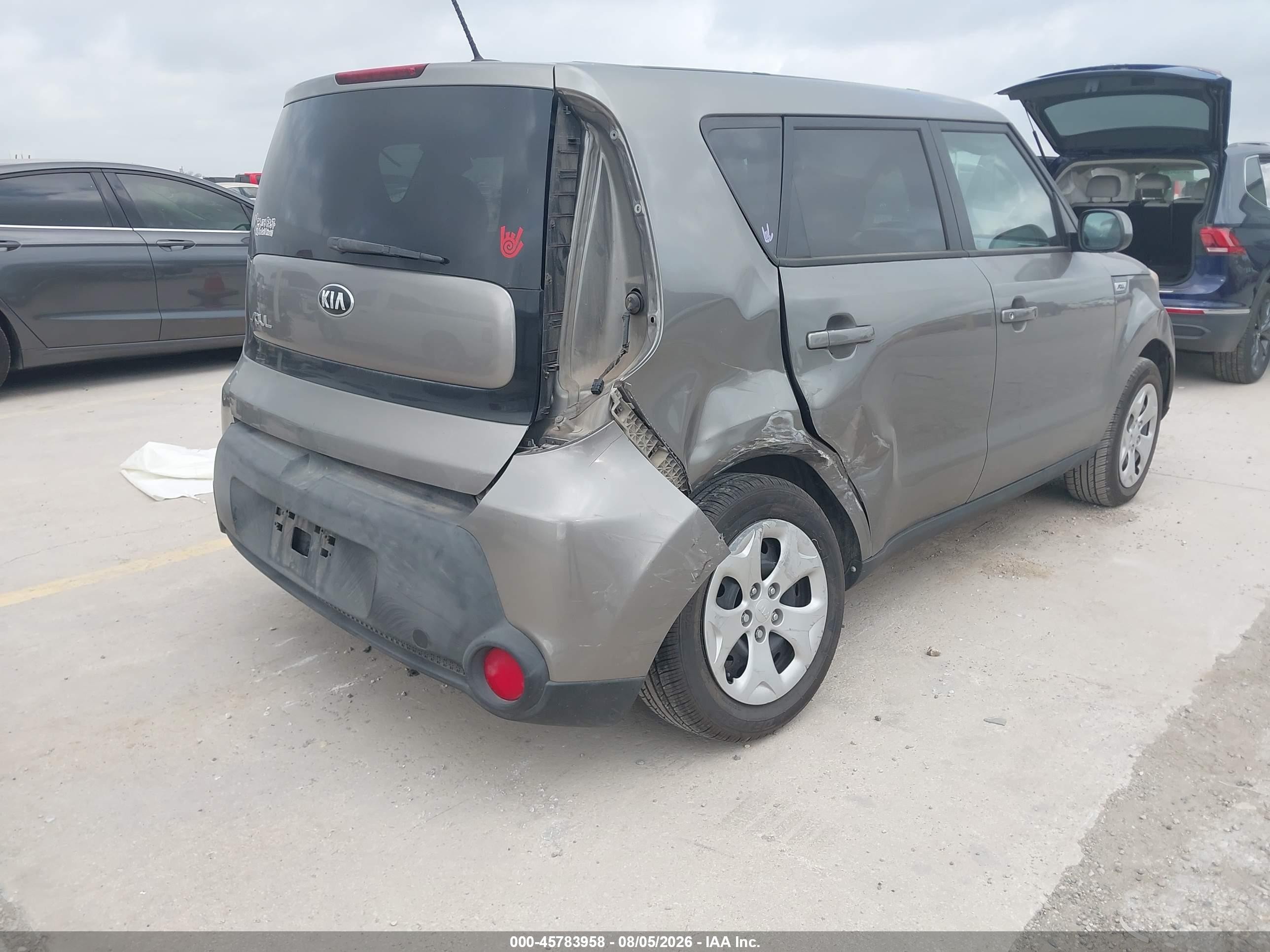 2015 Kia Soul   Gray vin: KNDJN2A29F7154966