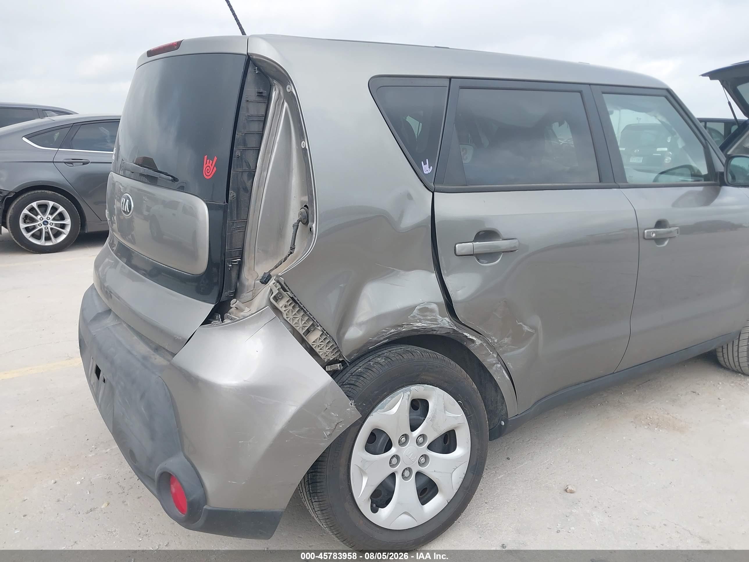 2015 Kia Soul   Gray vin: KNDJN2A29F7154966
