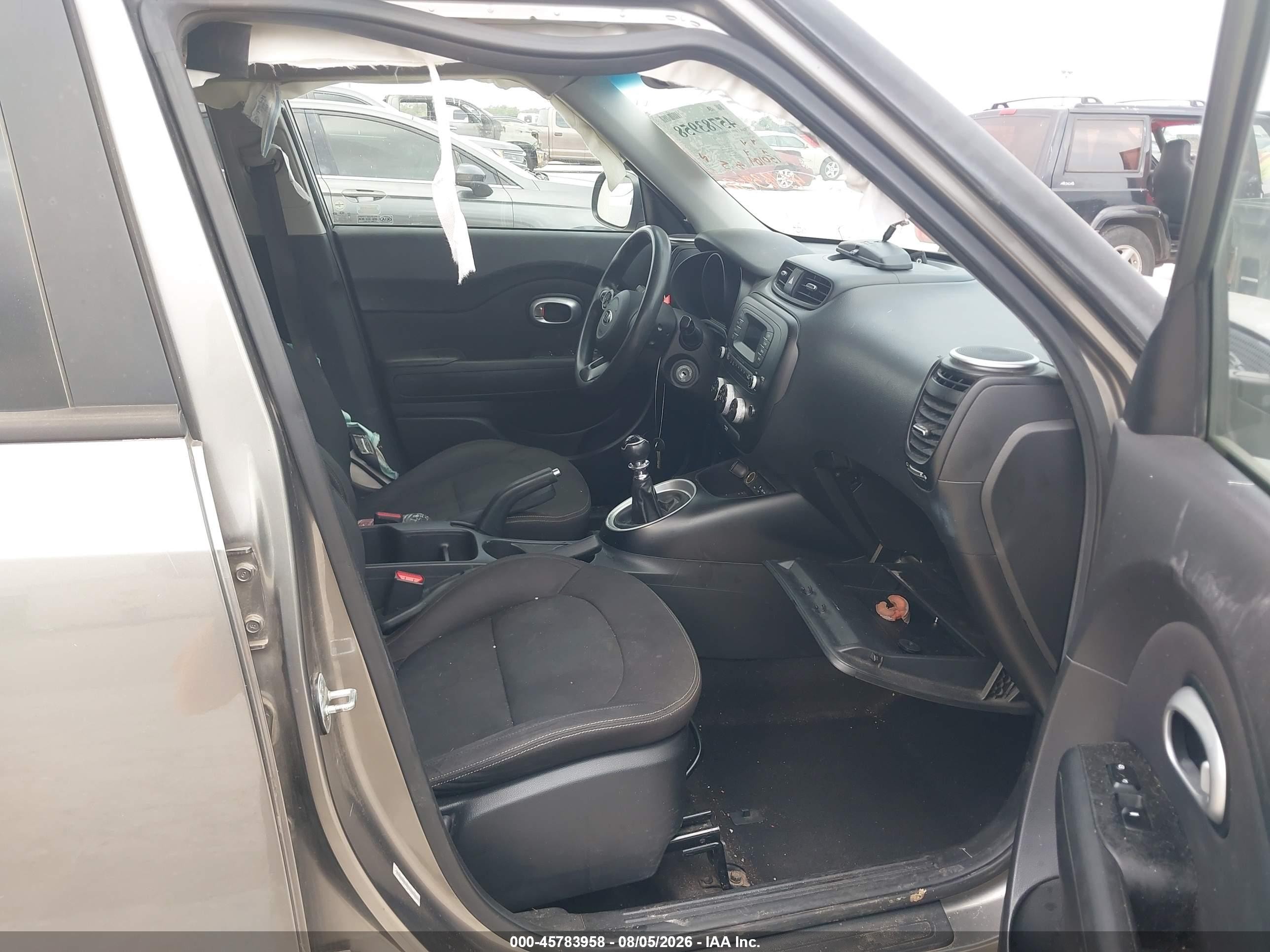 2015 Kia Soul   Gray vin: KNDJN2A29F7154966