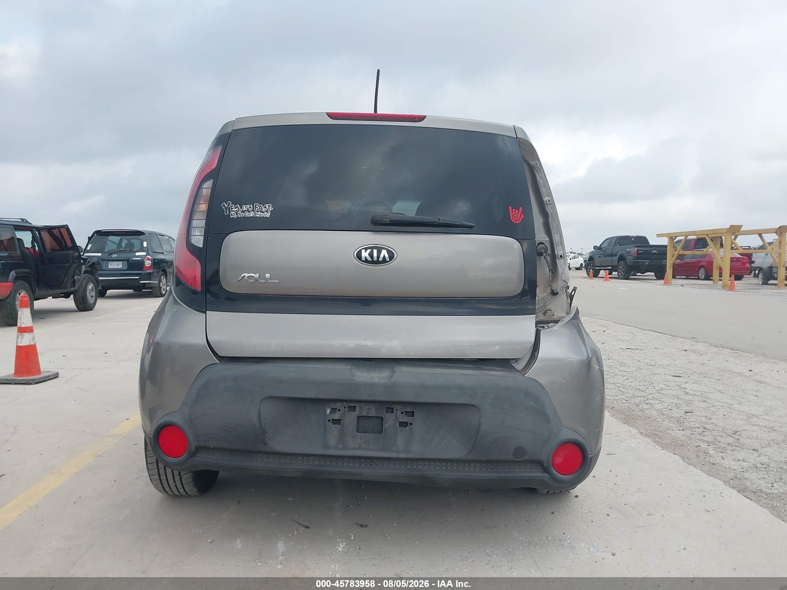 2015 Kia Soul   Gray vin: KNDJN2A29F7154966