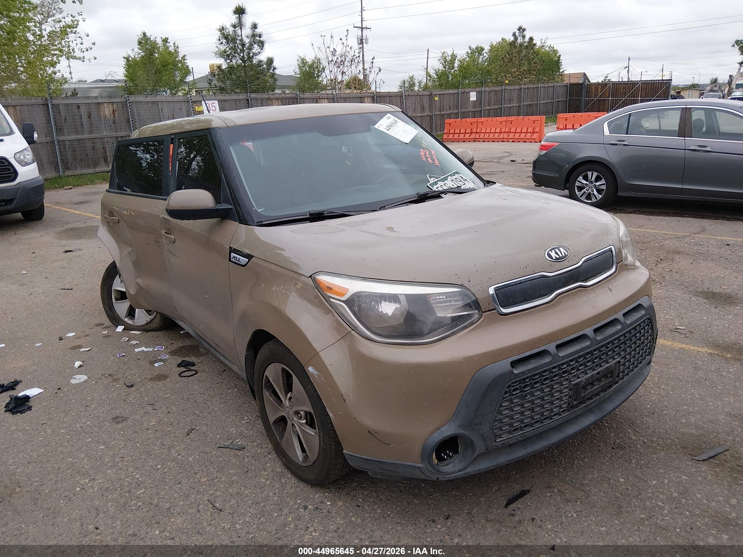 2015 Kia Soul   Brown vin: KNDJN2A29F7189121