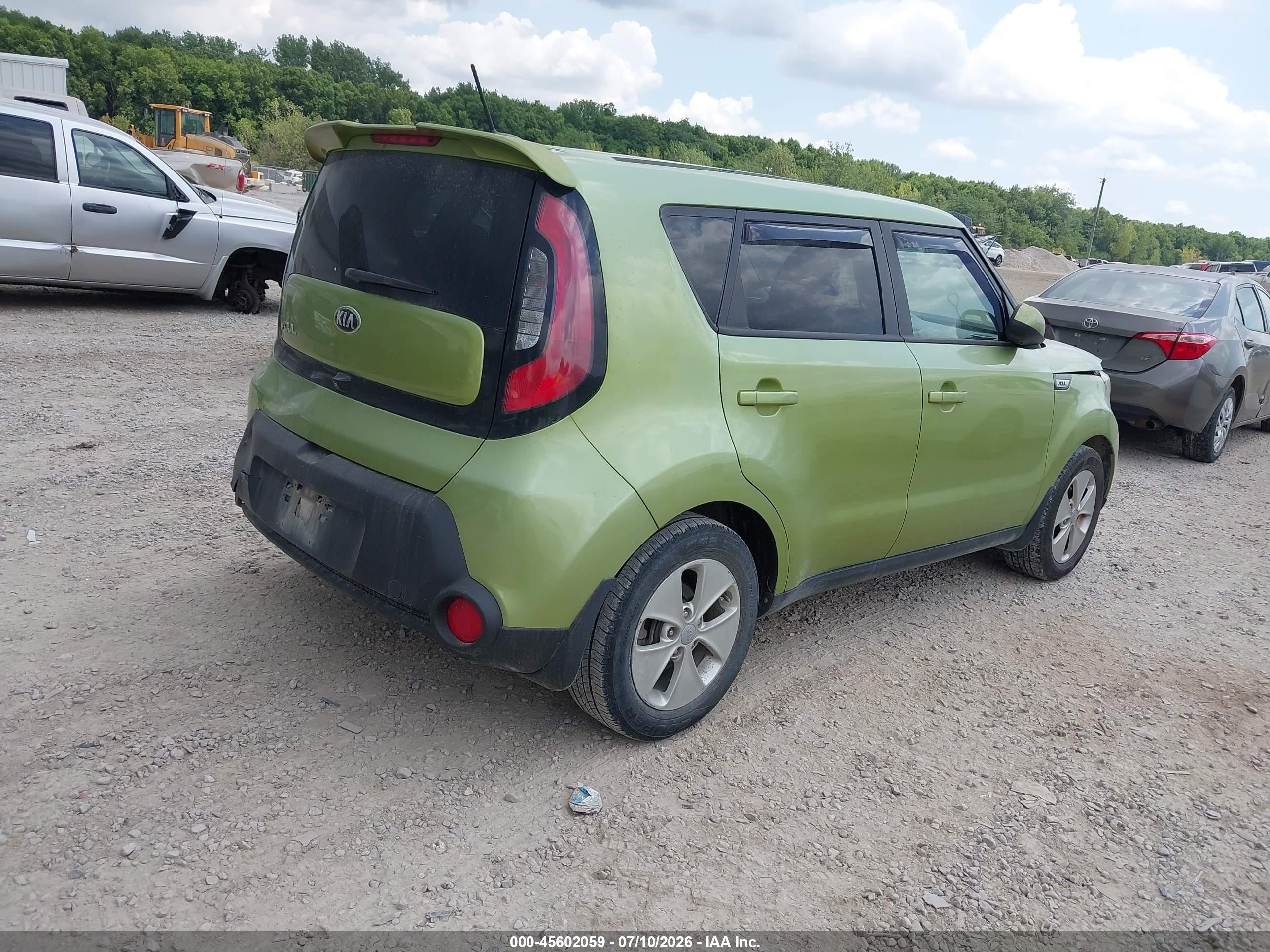 2015 Kia Soul   Green vin: KNDJN2A29F7763765