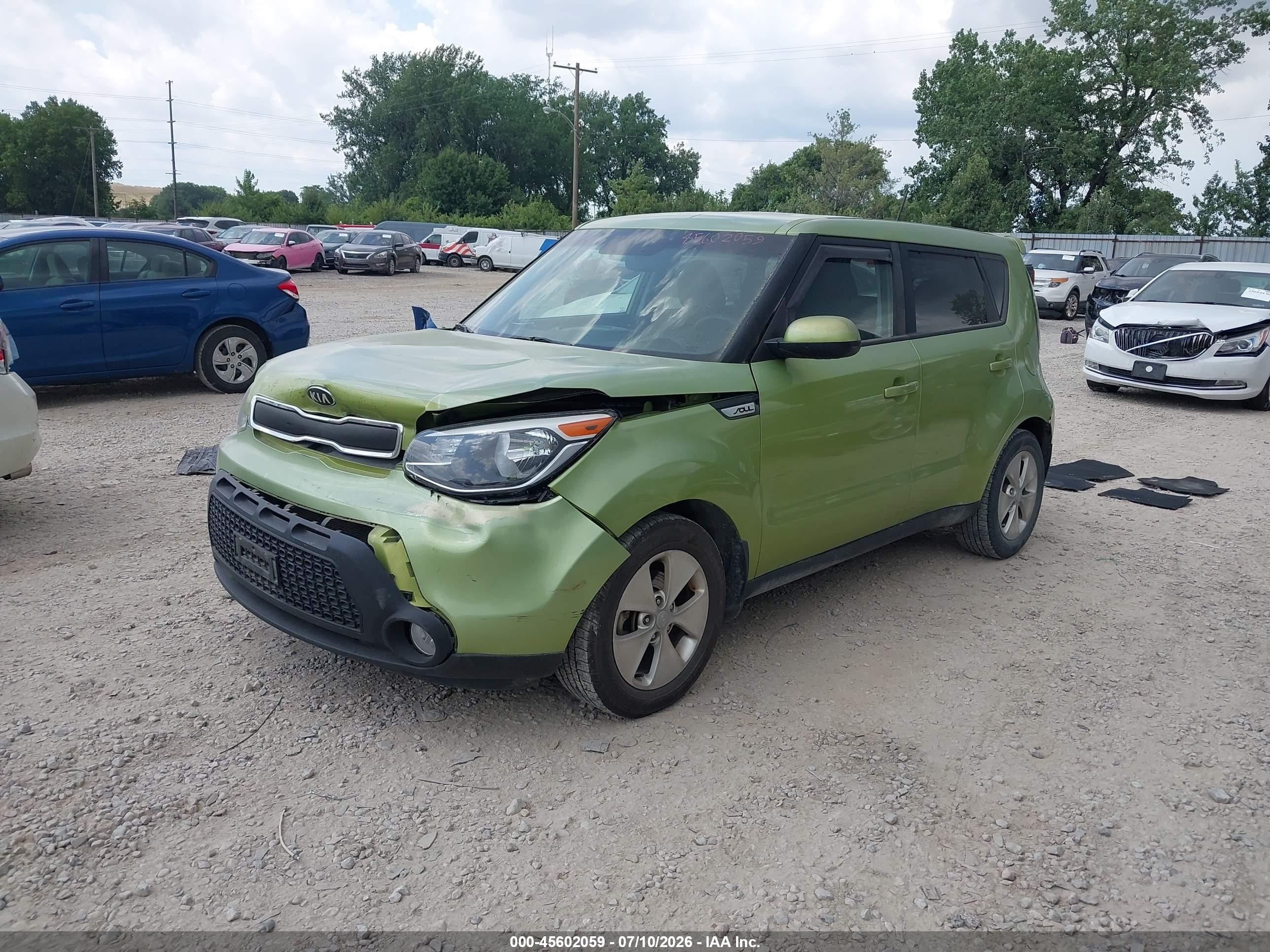 2015 Kia Soul   Green vin: KNDJN2A29F7763765