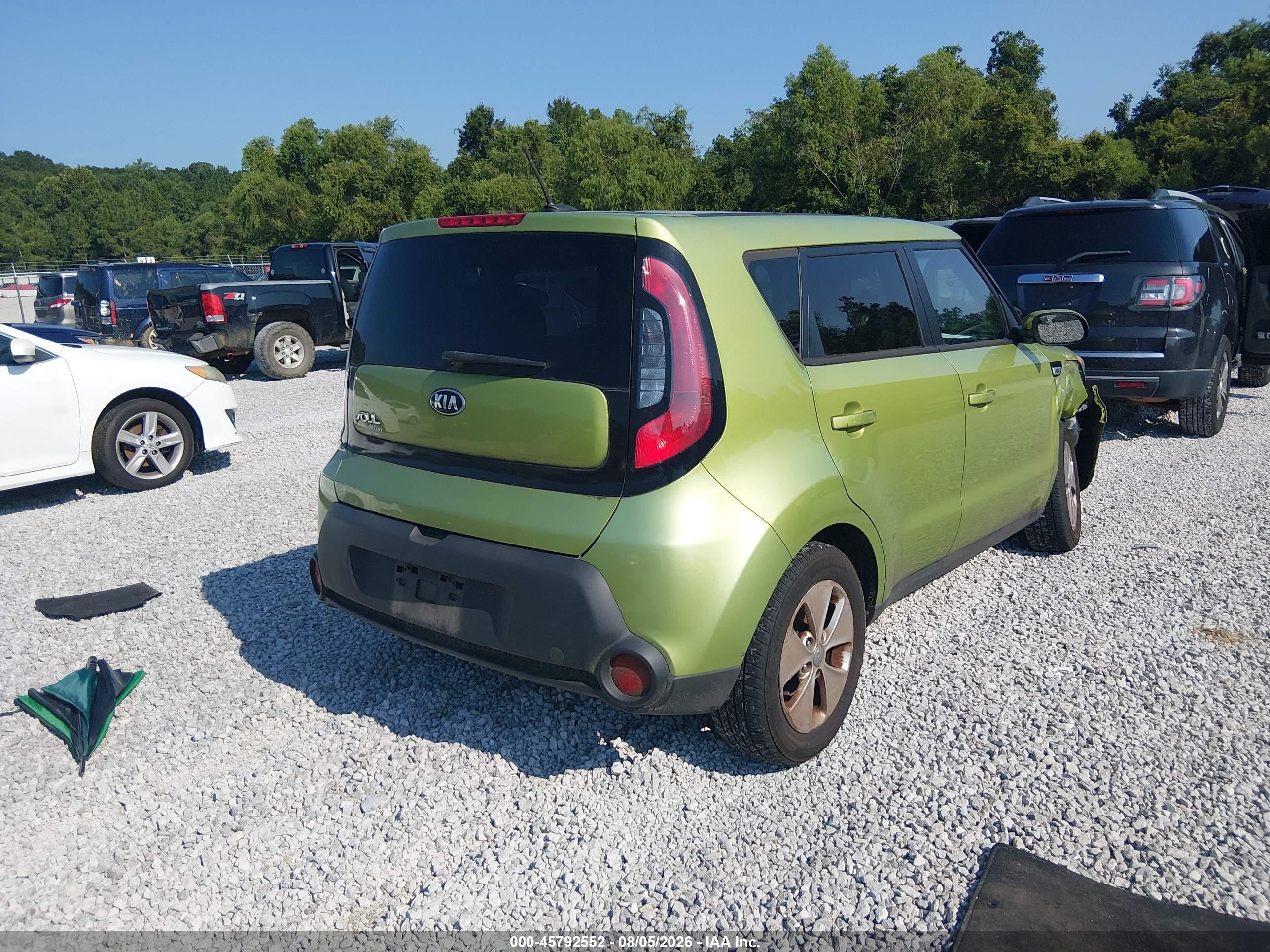 2015 Kia Soul   Green vin: KNDJN2A29F7775799