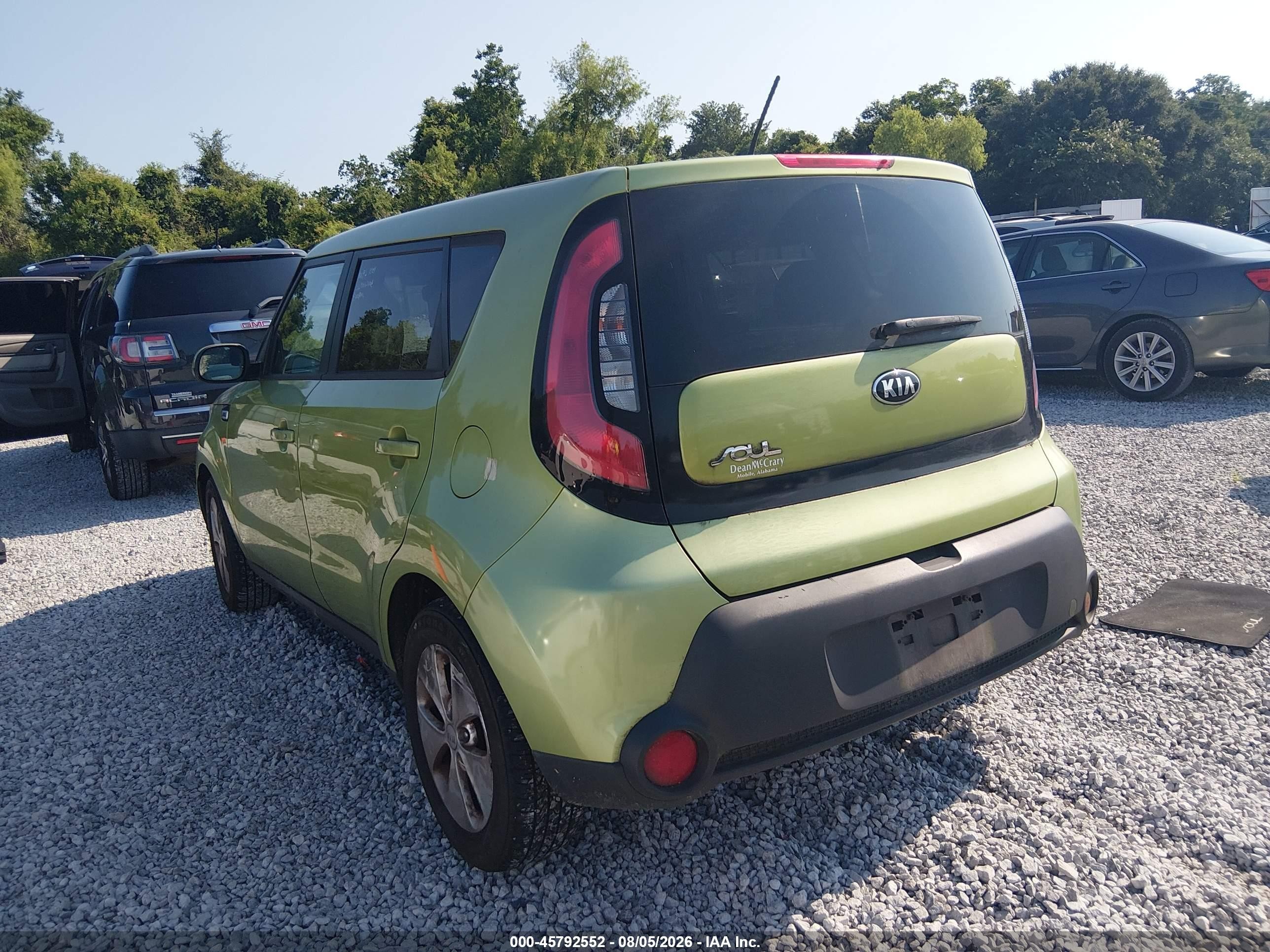 2015 Kia Soul   Green vin: KNDJN2A29F7775799