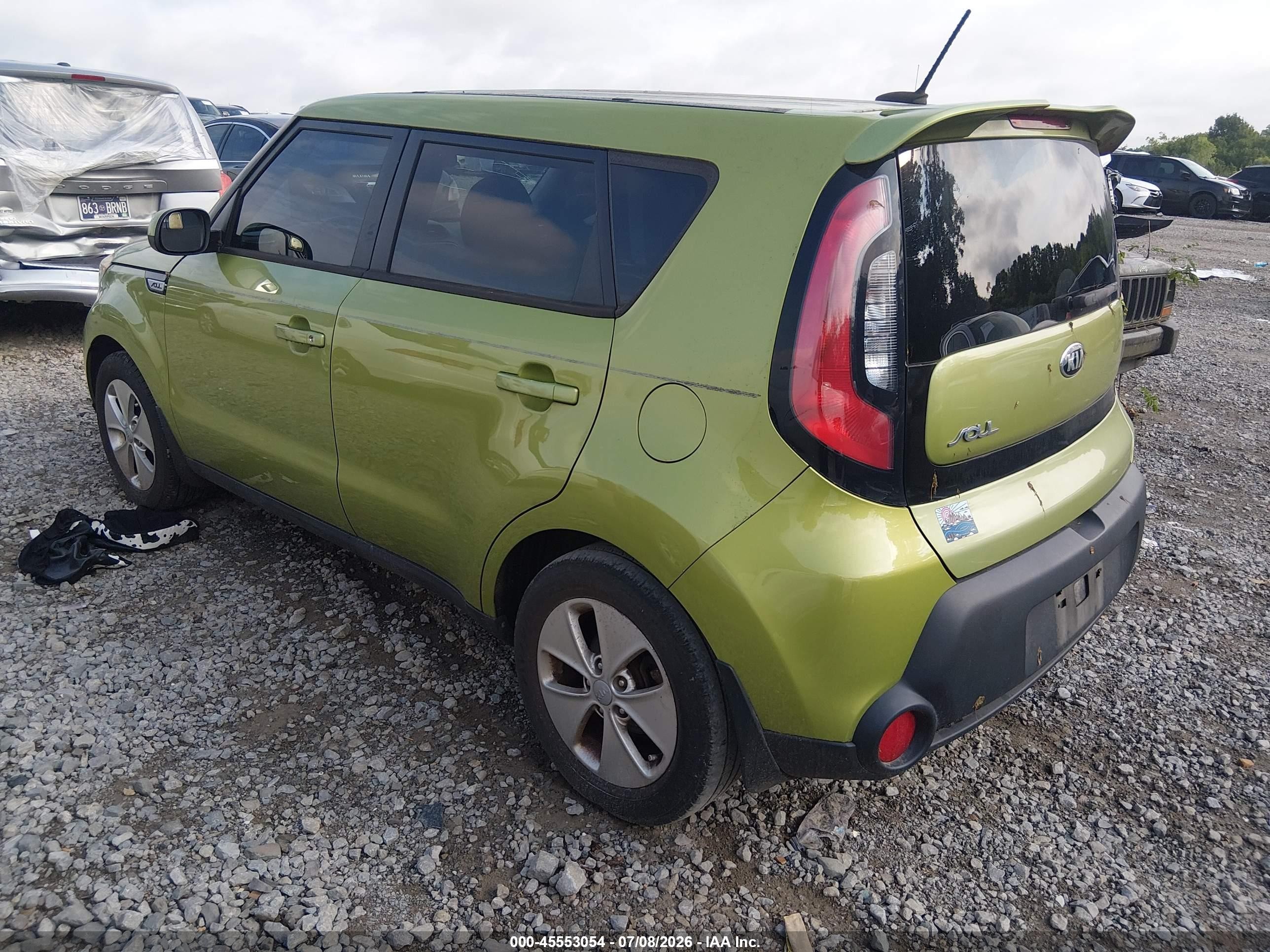 2015 Kia Soul   Green vin: KNDJN2A29F7796099