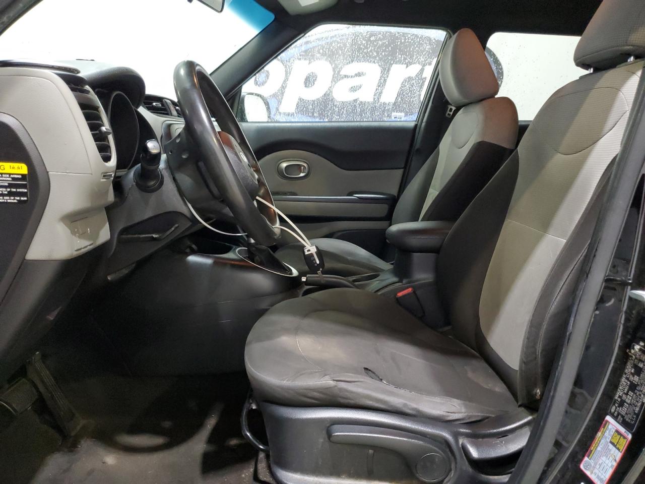2015 Kia Soul Base Black vin: KNDJN2A29F7805478 Damage: Left Front Seat Cushion, Worn, Replacement Required