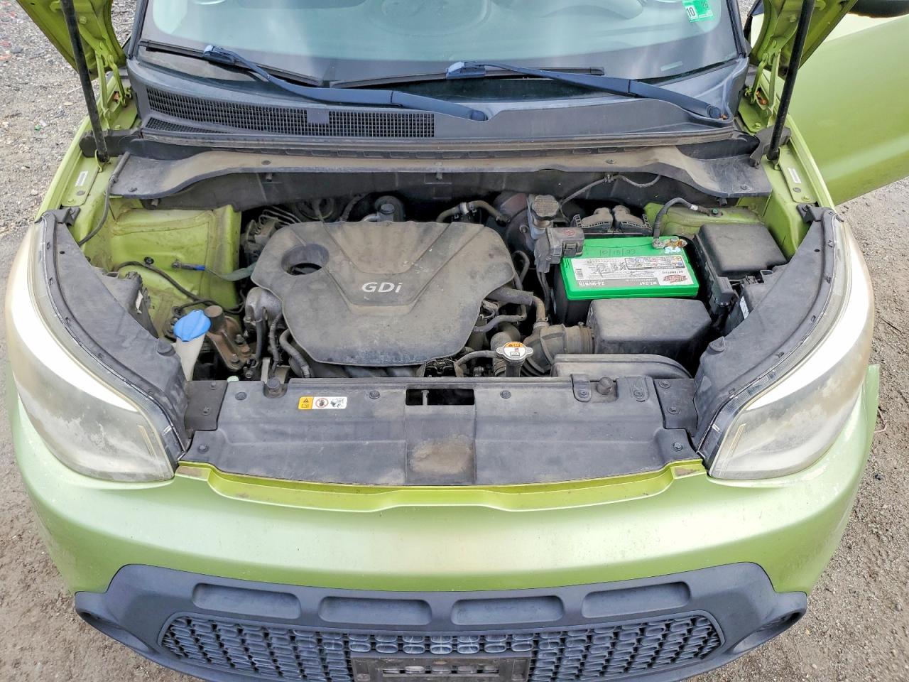 2014 Kia Soul Base Green vin: KNDJN2A2XE7735911