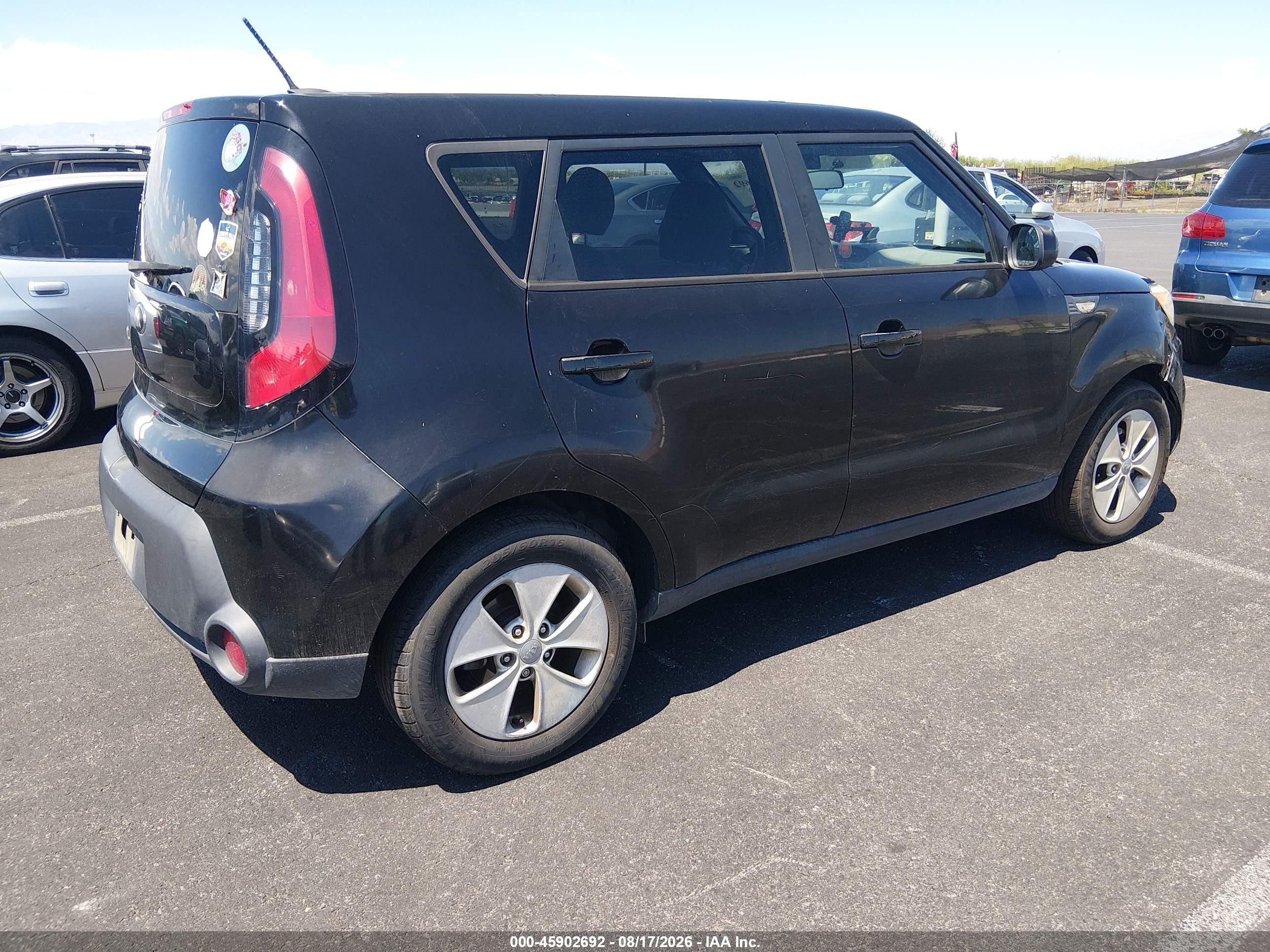 2014 Kia Soul   Black vin: KNDJN2A2XE7738727
