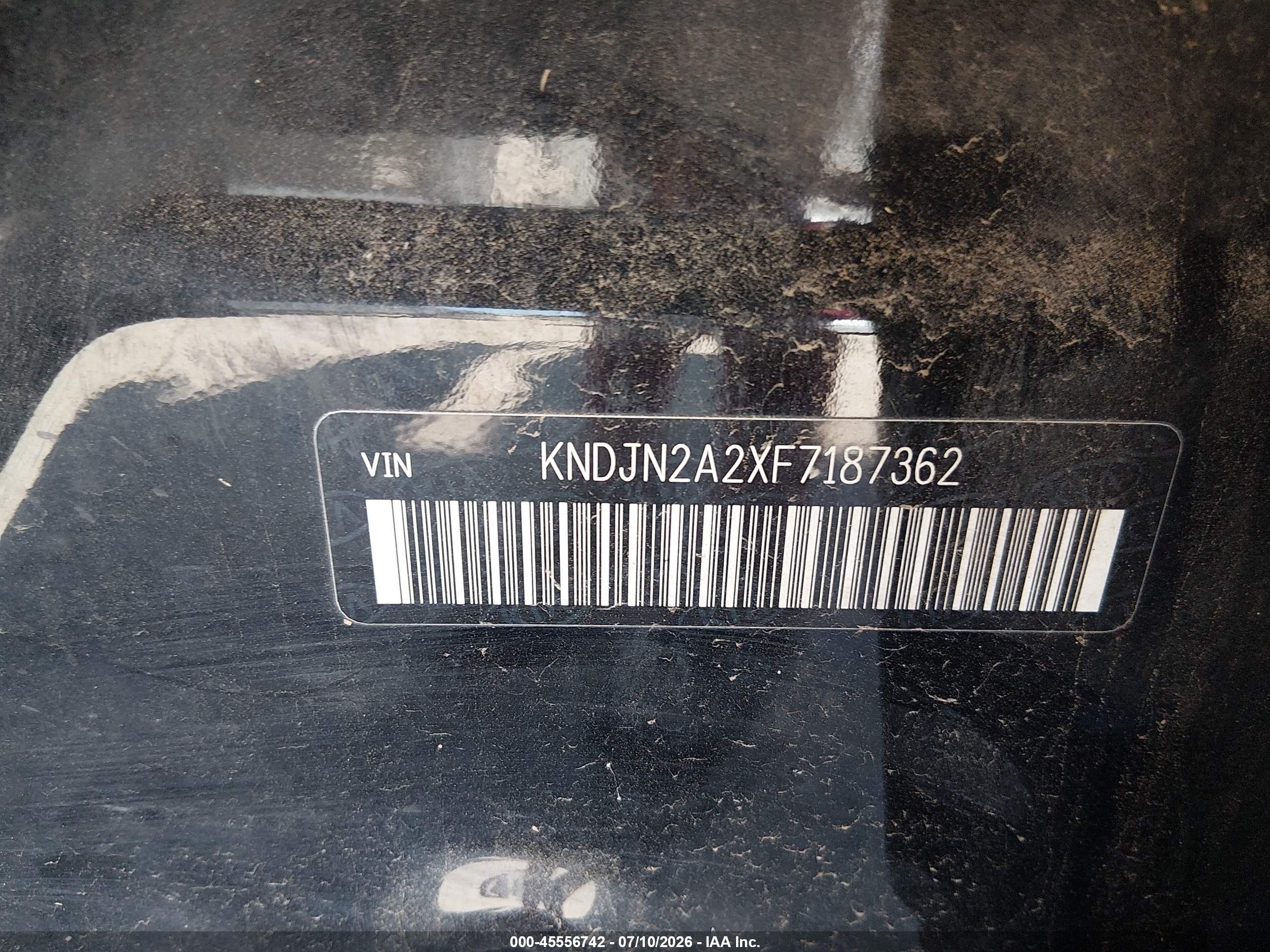 2015 Kia Soul   Черный vin: KNDJN2A2XF7187362