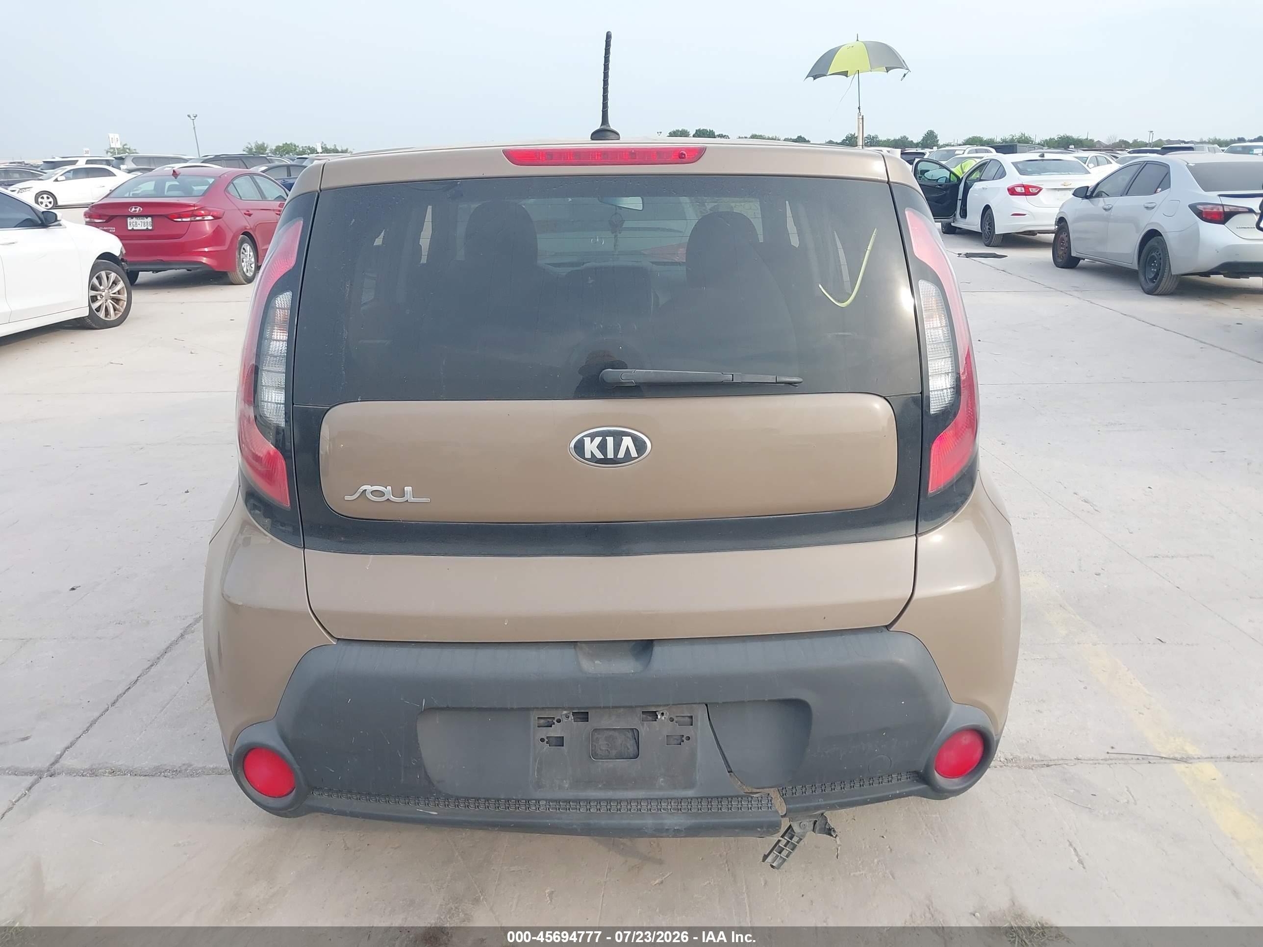 2015 Kia Soul   Brown vin: KNDJN2A2XF7204807