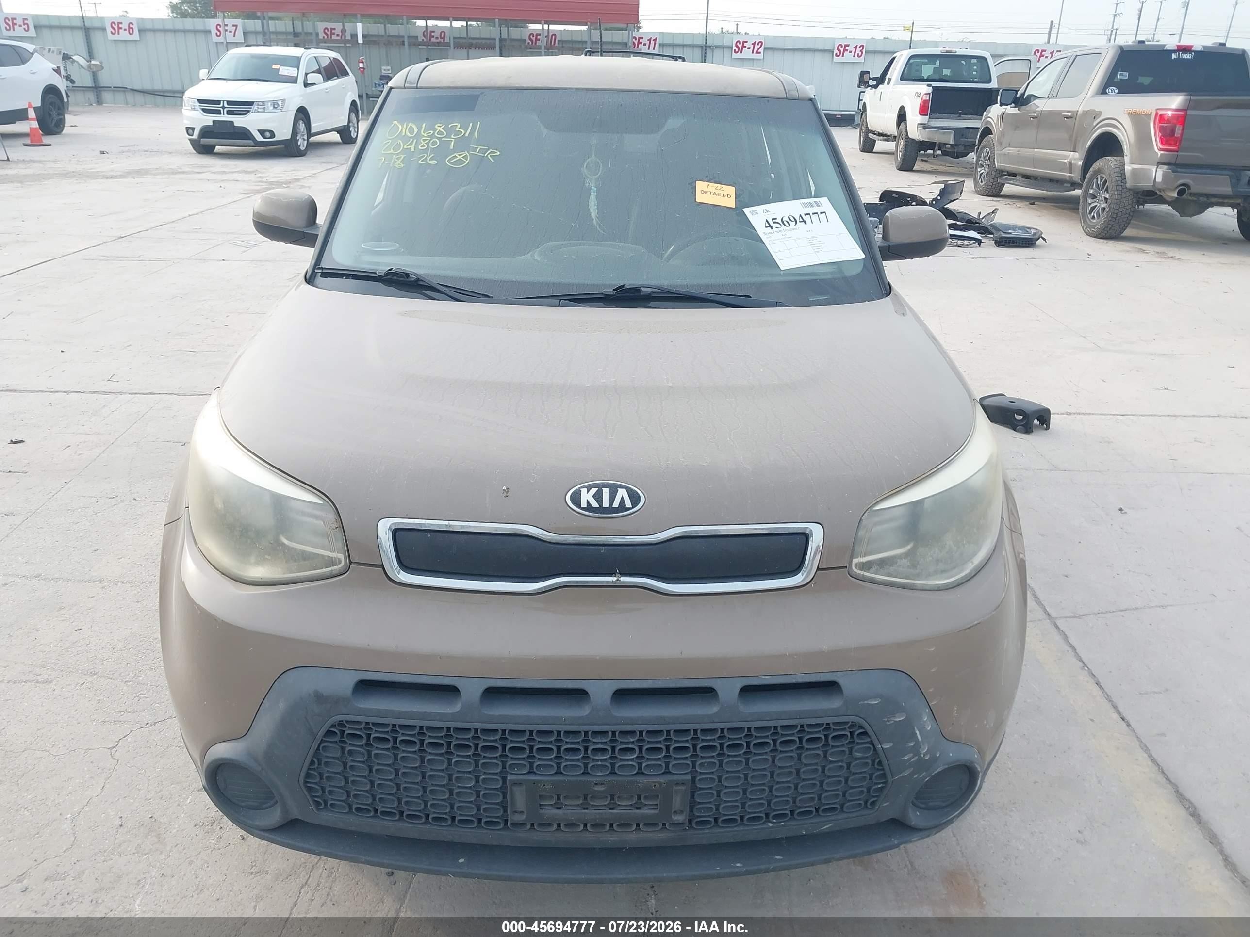 2015 Kia Soul   Brown vin: KNDJN2A2XF7204807