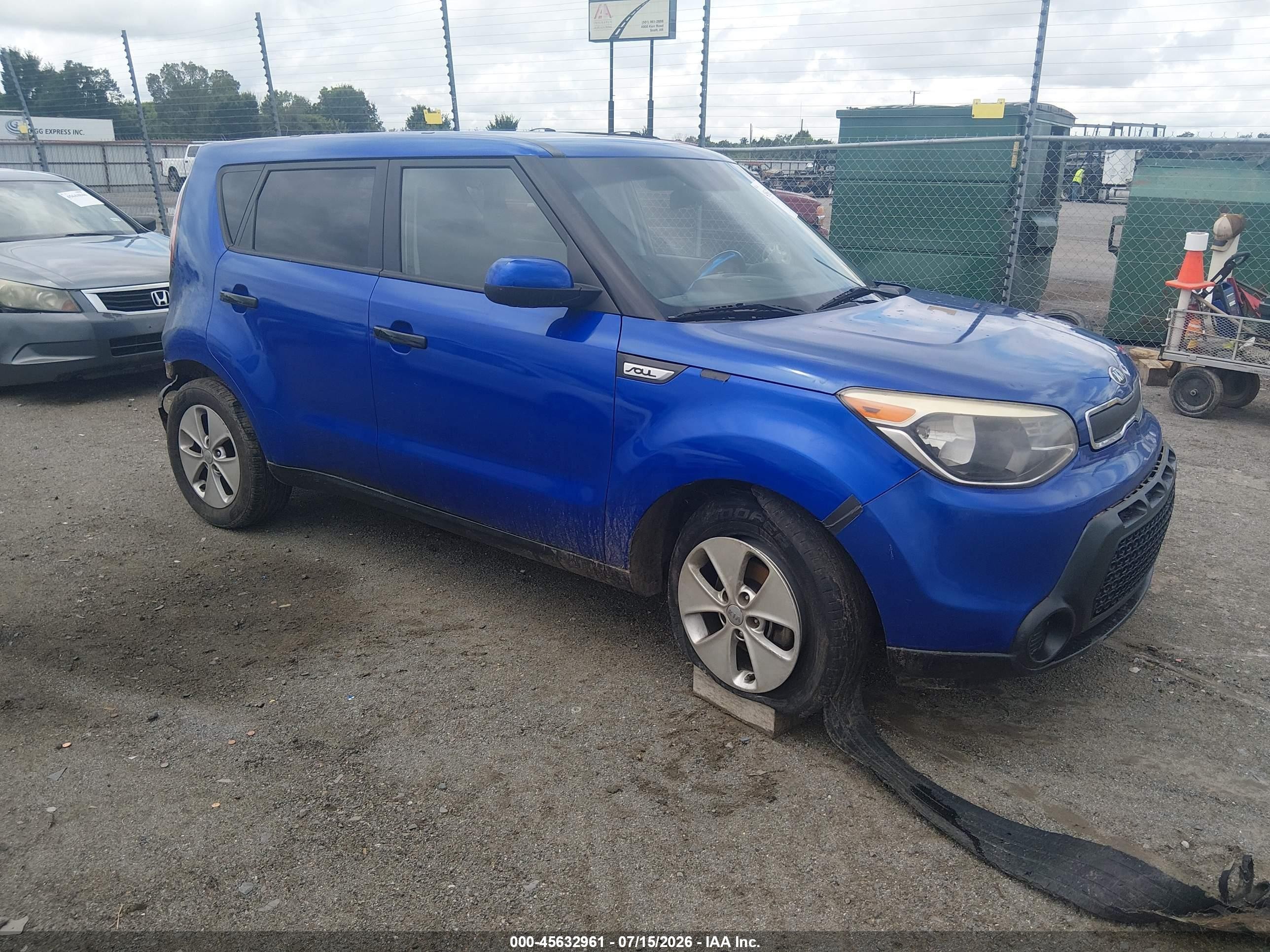 2015 Kia Soul   Синий vin: KNDJN2A2XF7208792