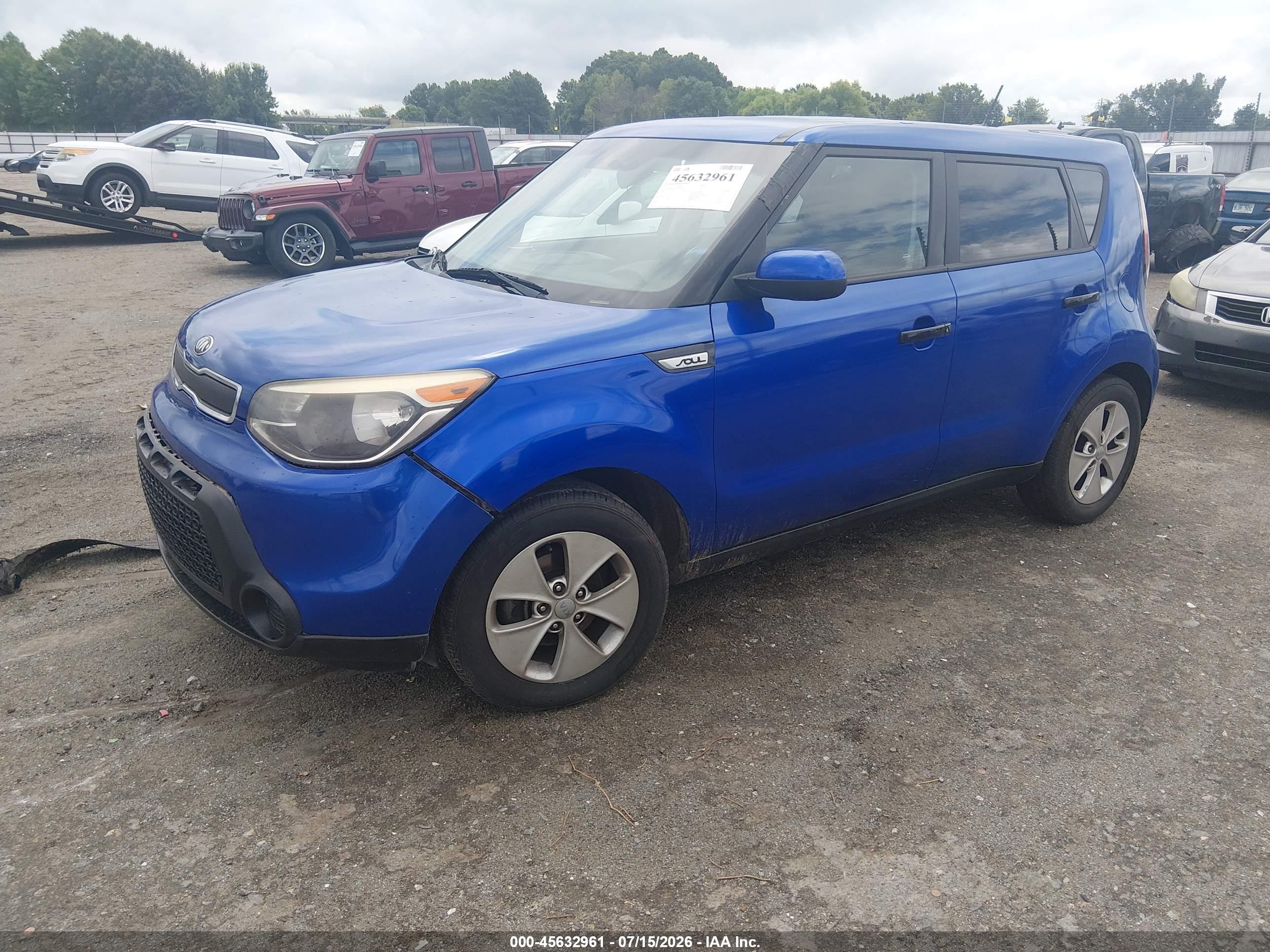 2015 Kia Soul   Синий vin: KNDJN2A2XF7208792